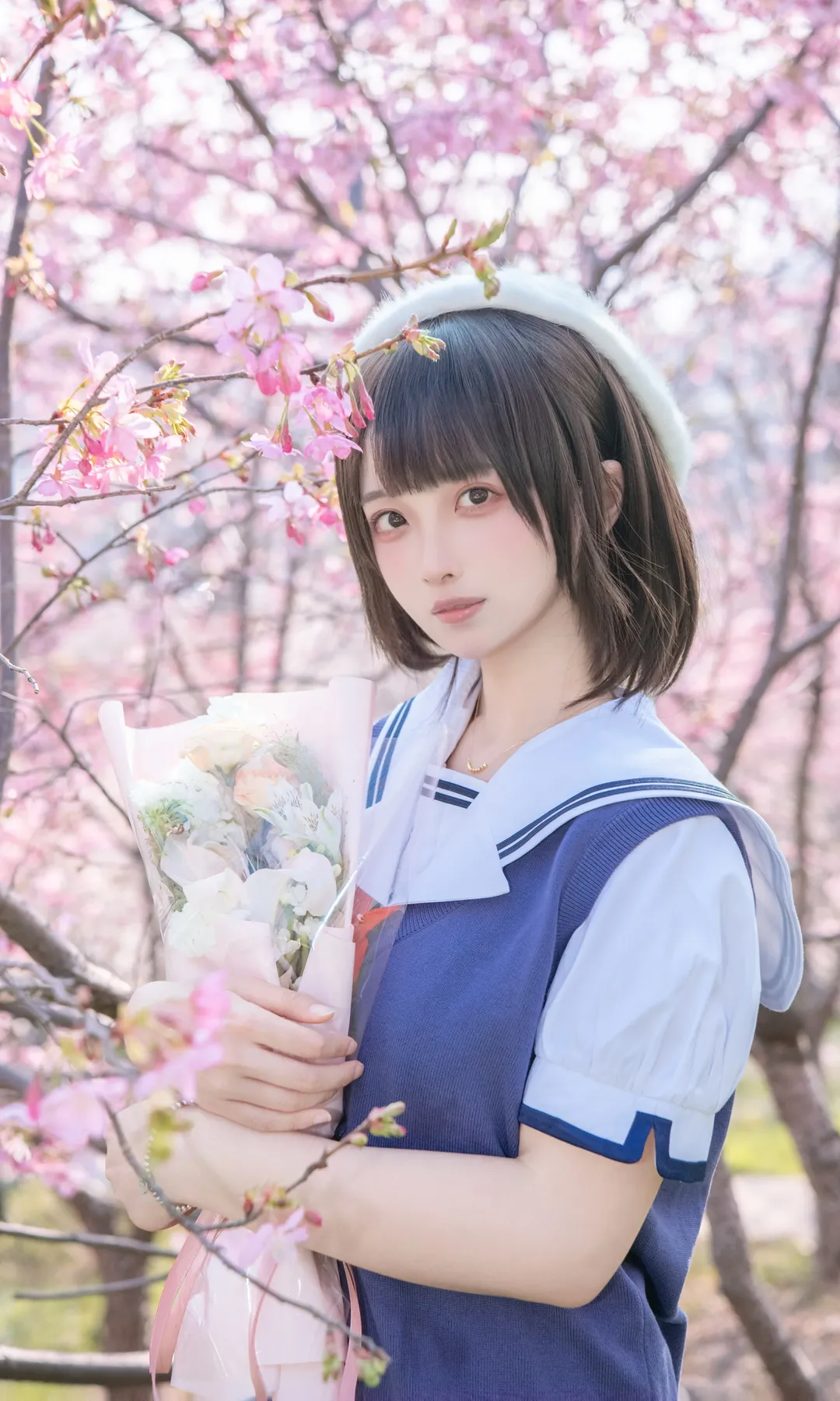 加藤恵コスプレ, 冴えない彼女の育てかた, JK制服, 桜フォトグラフ, 日本風コスプレ - 3枚目