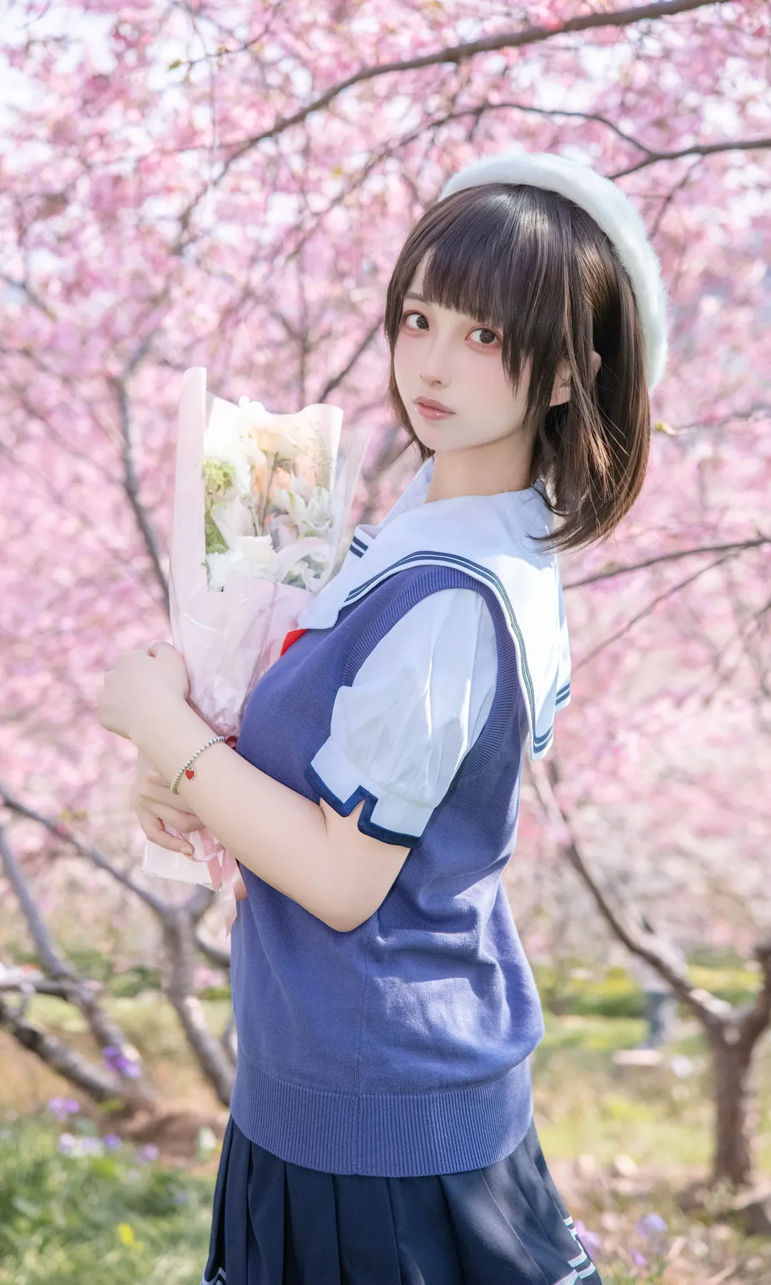 加藤恵コスプレ, 冴えない彼女の育てかた, JK制服, 桜フォトグラフ, 日本風コスプレ - 4枚目
