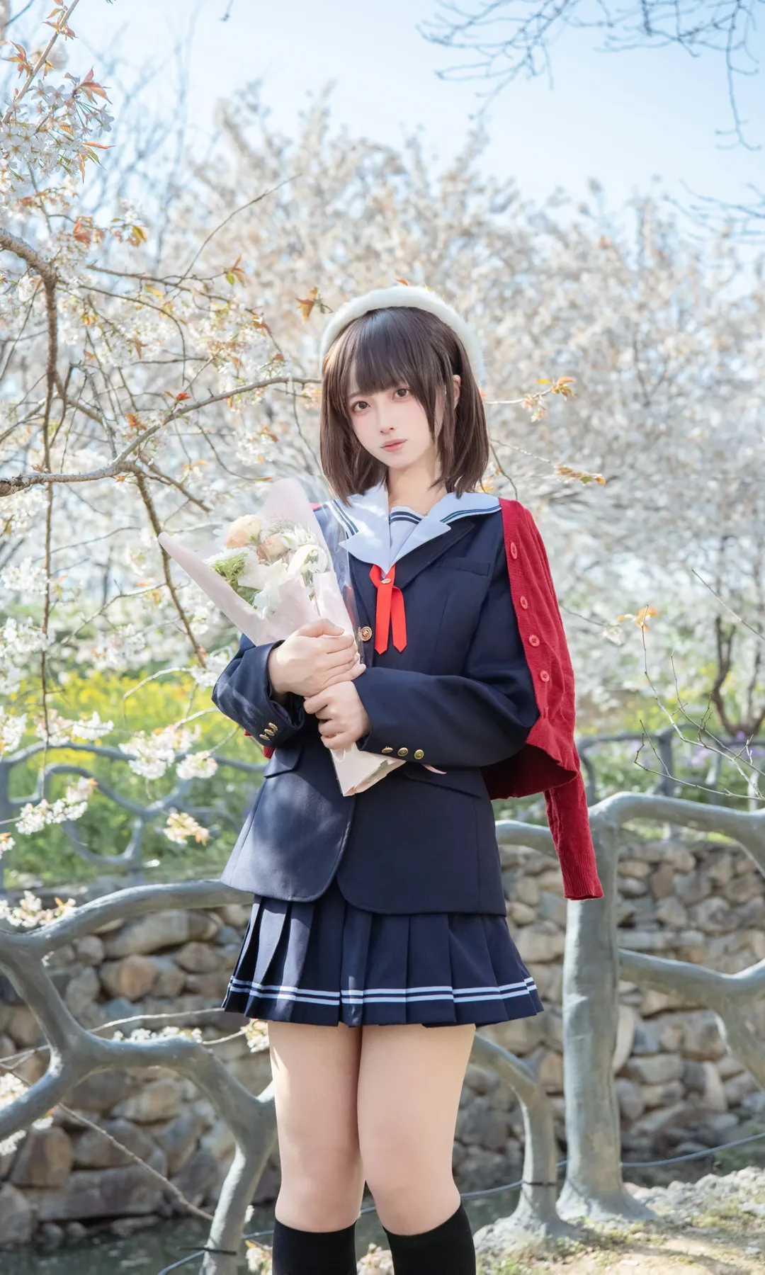 加藤惠cos, 路人女主的养成方法, jk制服, 樱花写真, 日系cosplay
