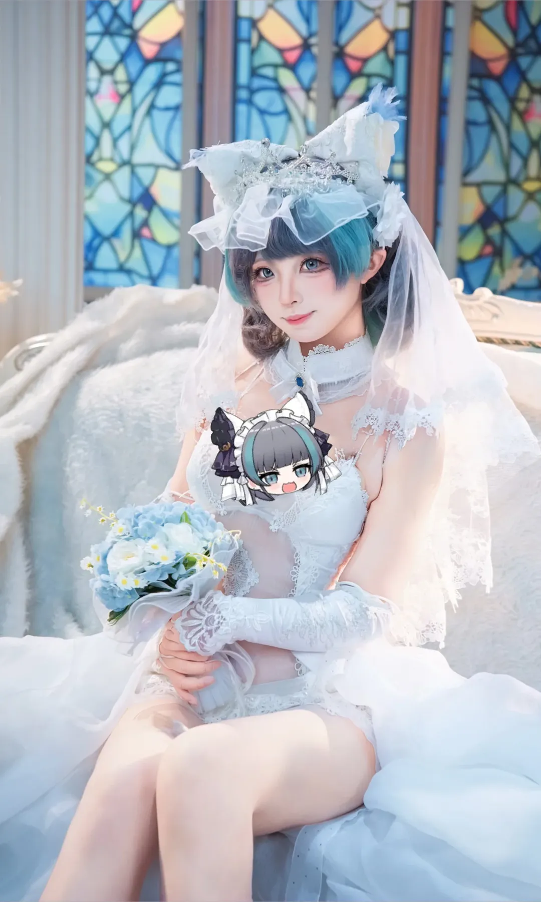 二次元摄影, 柴郡cos, 碧蓝航线, cosplay出片, 婚纱cosplay - 第1张