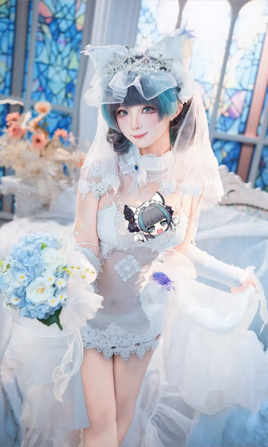 二次元摄影, 柴郡cos, 碧蓝航线, cosplay出片, 婚纱cosplay - 第2张