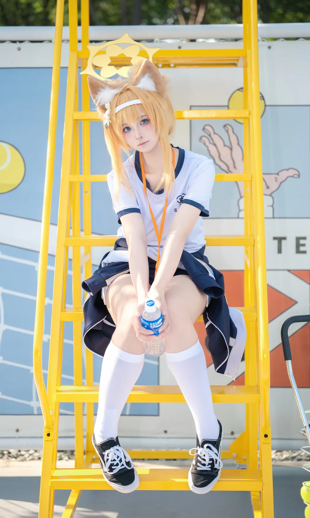 蔚蓝档案, 玛丽cos, 户外人像, 夏日运动风, 三次元cosplay