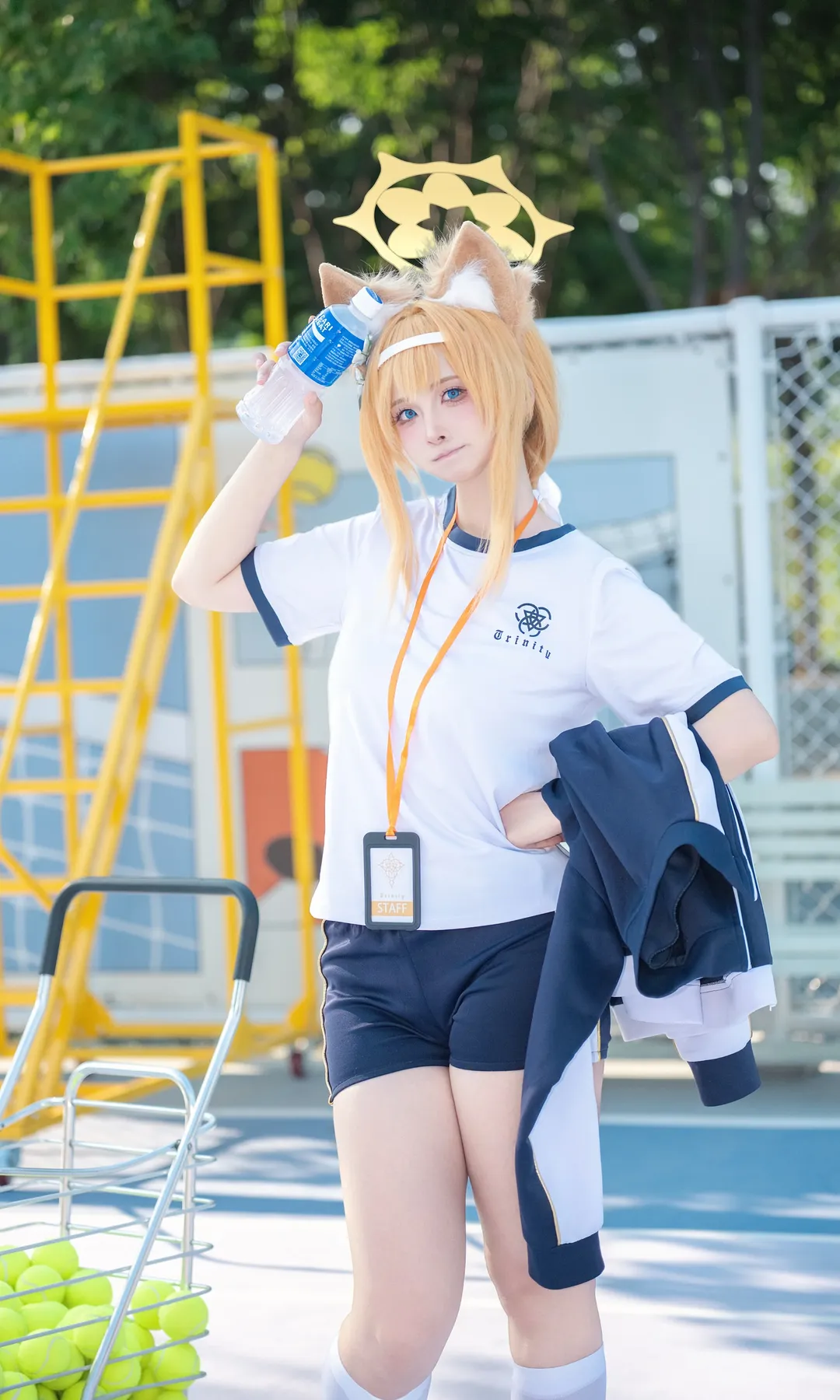 蔚蓝档案, 玛丽cos, 户外人像, 夏日运动风, 三次元cosplay - 第2张
