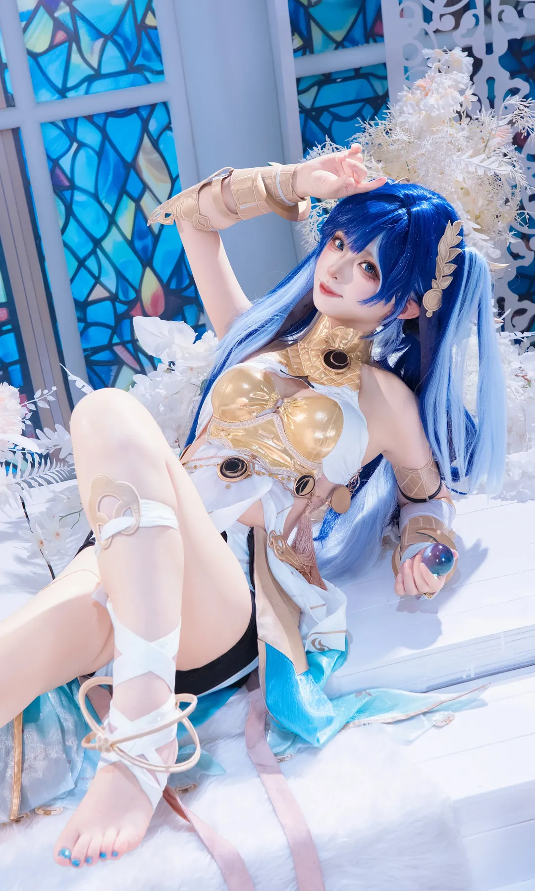 鸣潮, 二次元, 蓝色系穿搭, 尤诺cos, cosplay摄影