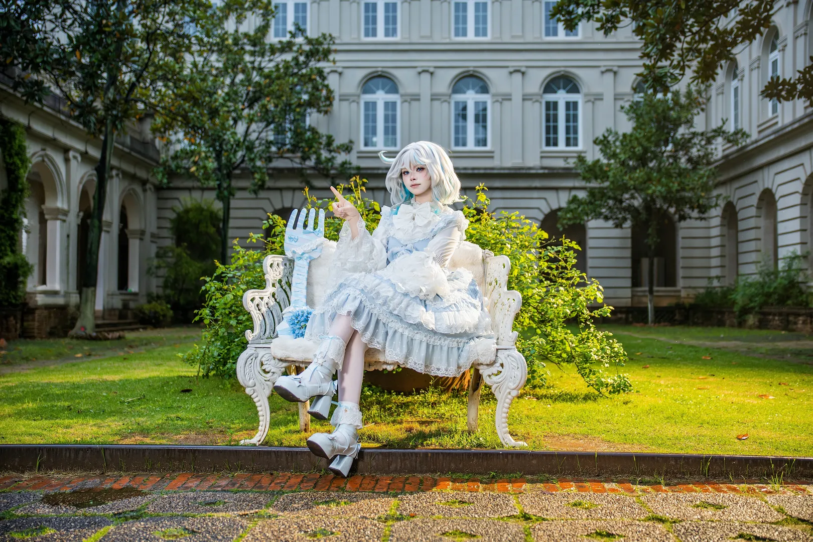 Genshin Impact, Furina cosplay, Casual cosplay, Lolita custom design, Broad Town photography - Image 5