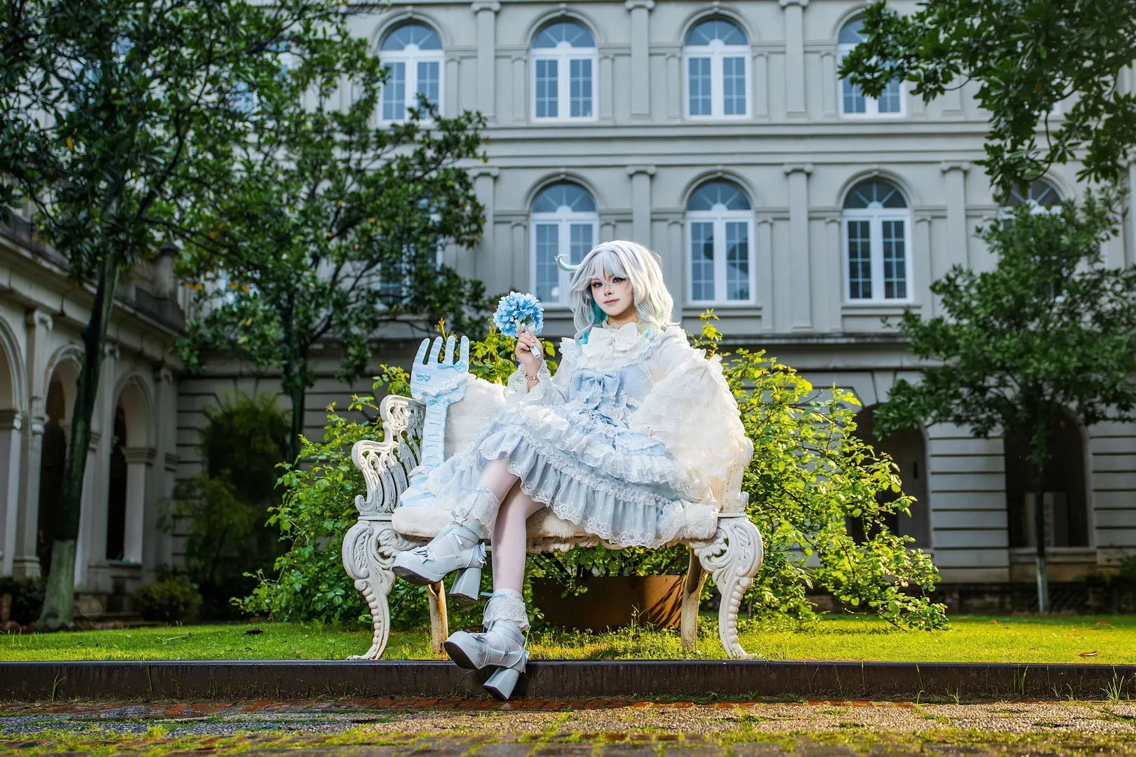 Genshin Impact, Furina cosplay, Casual cosplay, Lolita custom design, Broad Town photography - Image 9