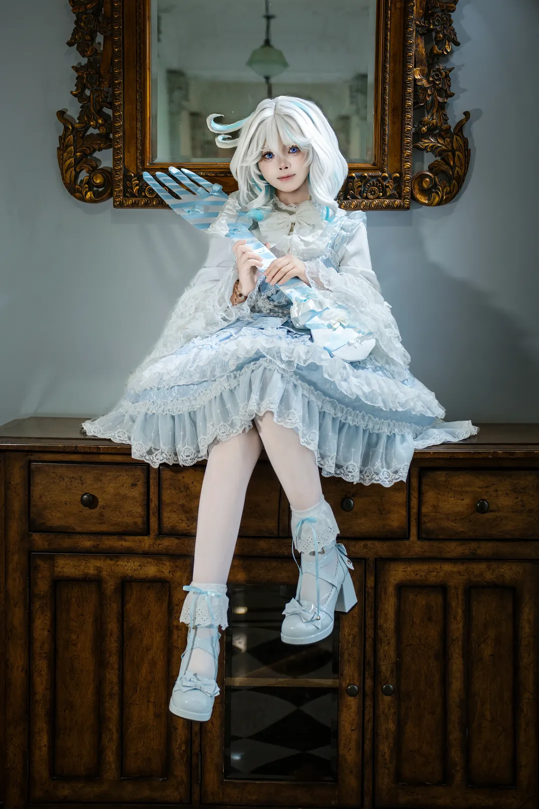 原神, 芙宁娜cos, 私设cos, cosplay正片, 洛丽塔洋装