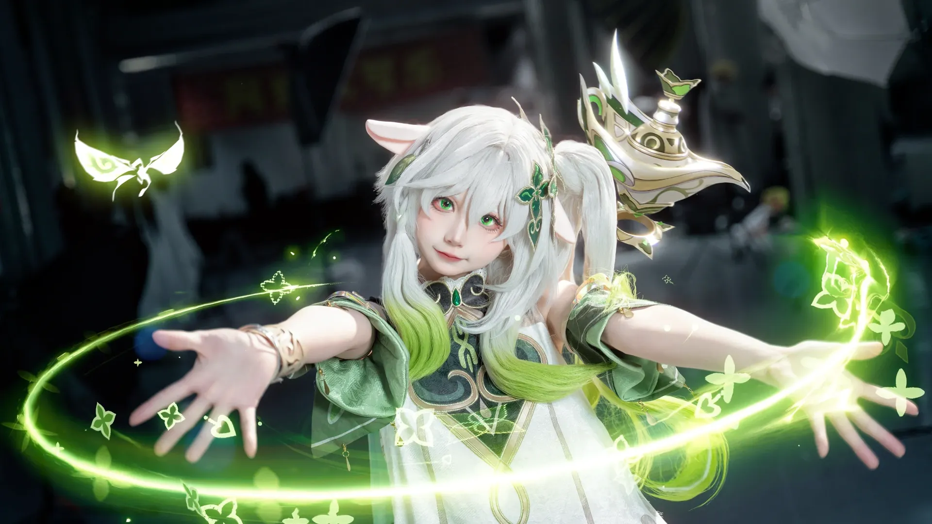 原神, 纳西妲cos, 漫展返图, cosplay摄影, 草元素精灵 - 第2张