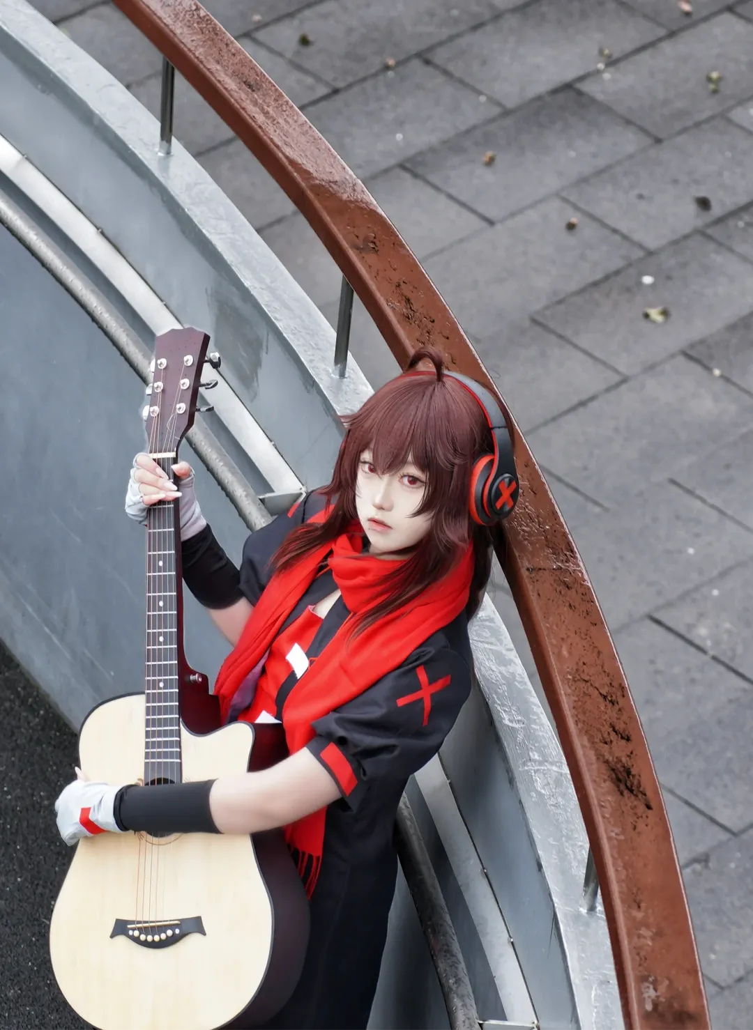 Vsinger, 乐正绫cos, 世末歌者, 原木吉他, 古早cosplay