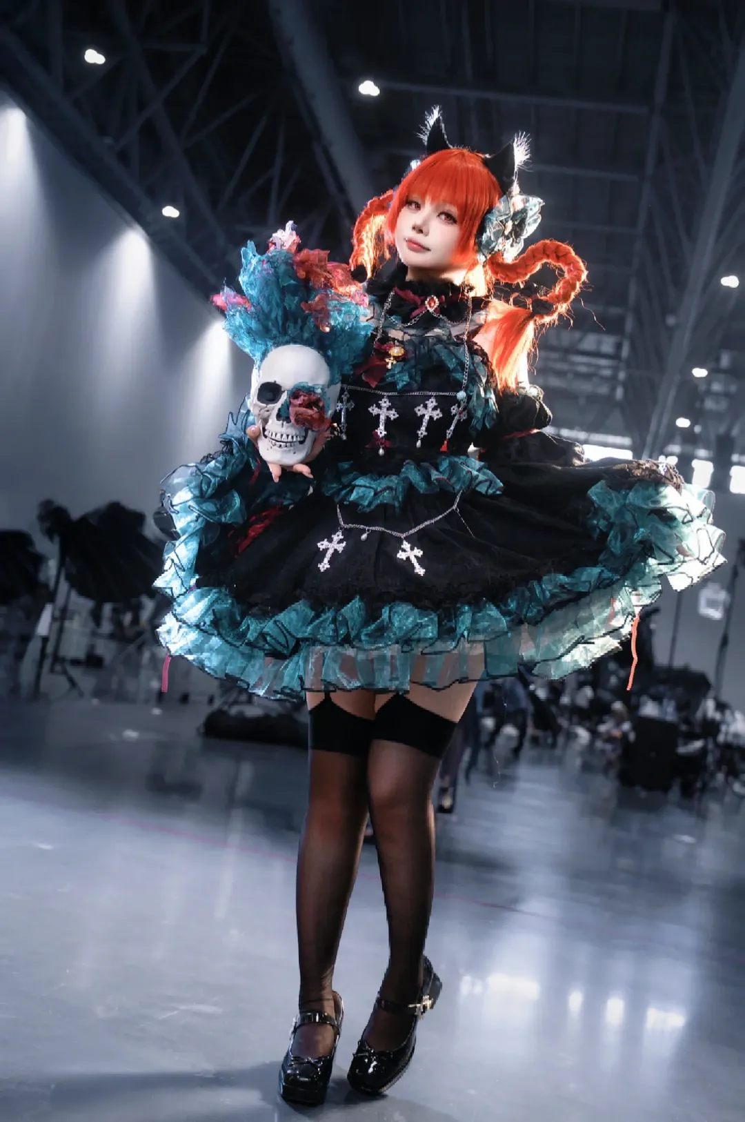 Anime-style photography, Touhou Project, Convention photos, Kaenbyou Rin cosplay, Gothic Lolita