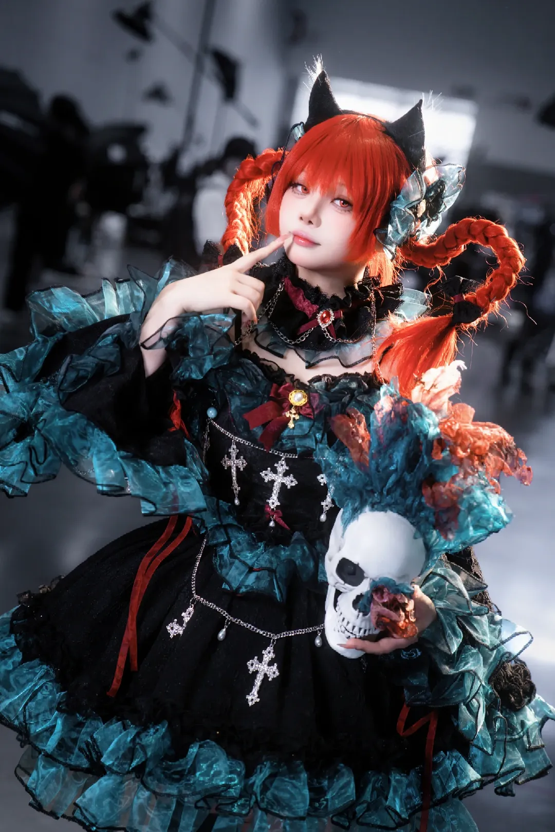 东方project, 漫展场照, 猫娘, 火焰猫燐cos, 哥特风cosplay - 第1张