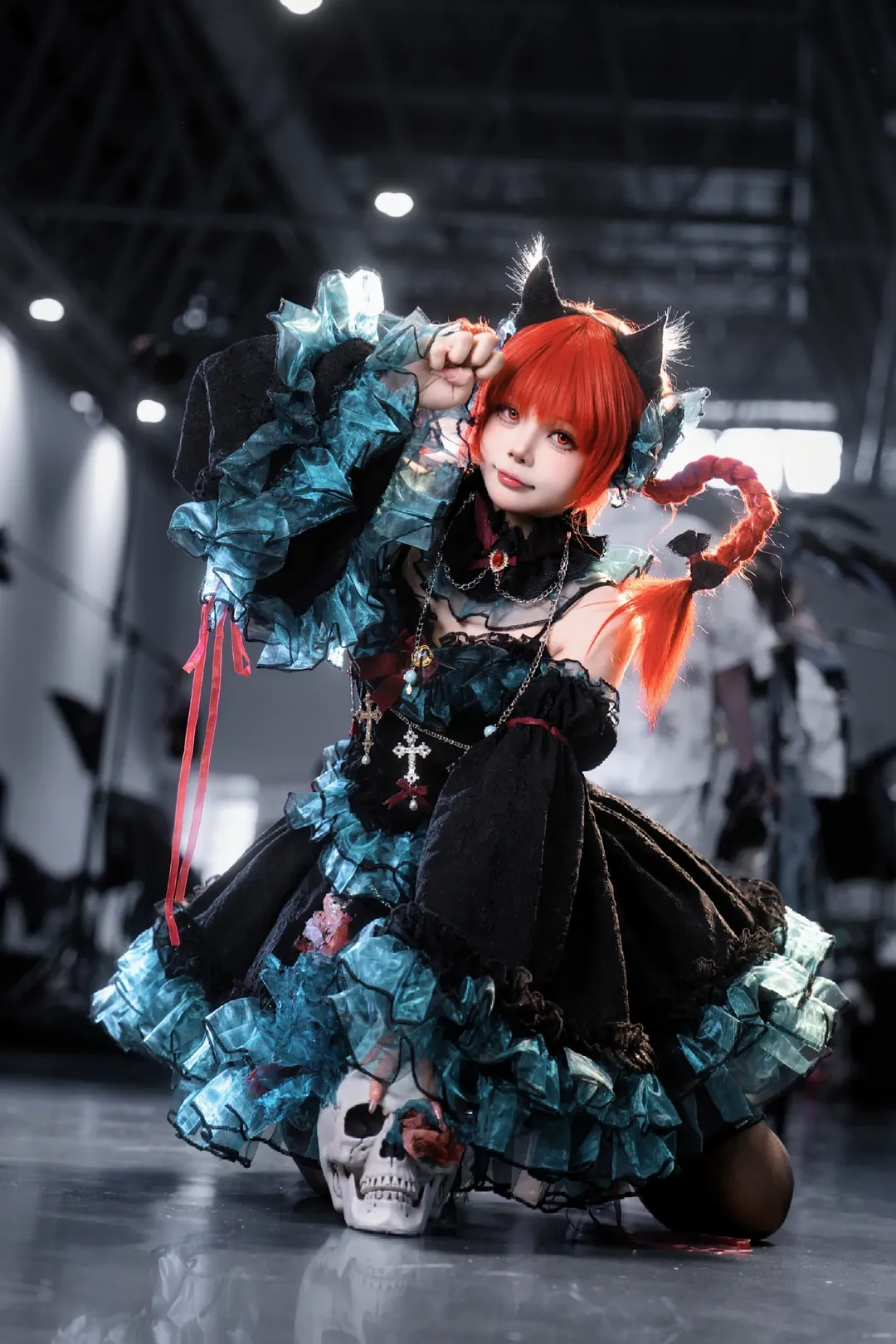 东方project, 漫展场照, 猫娘, 火焰猫燐cos, 哥特风cosplay - 第2张