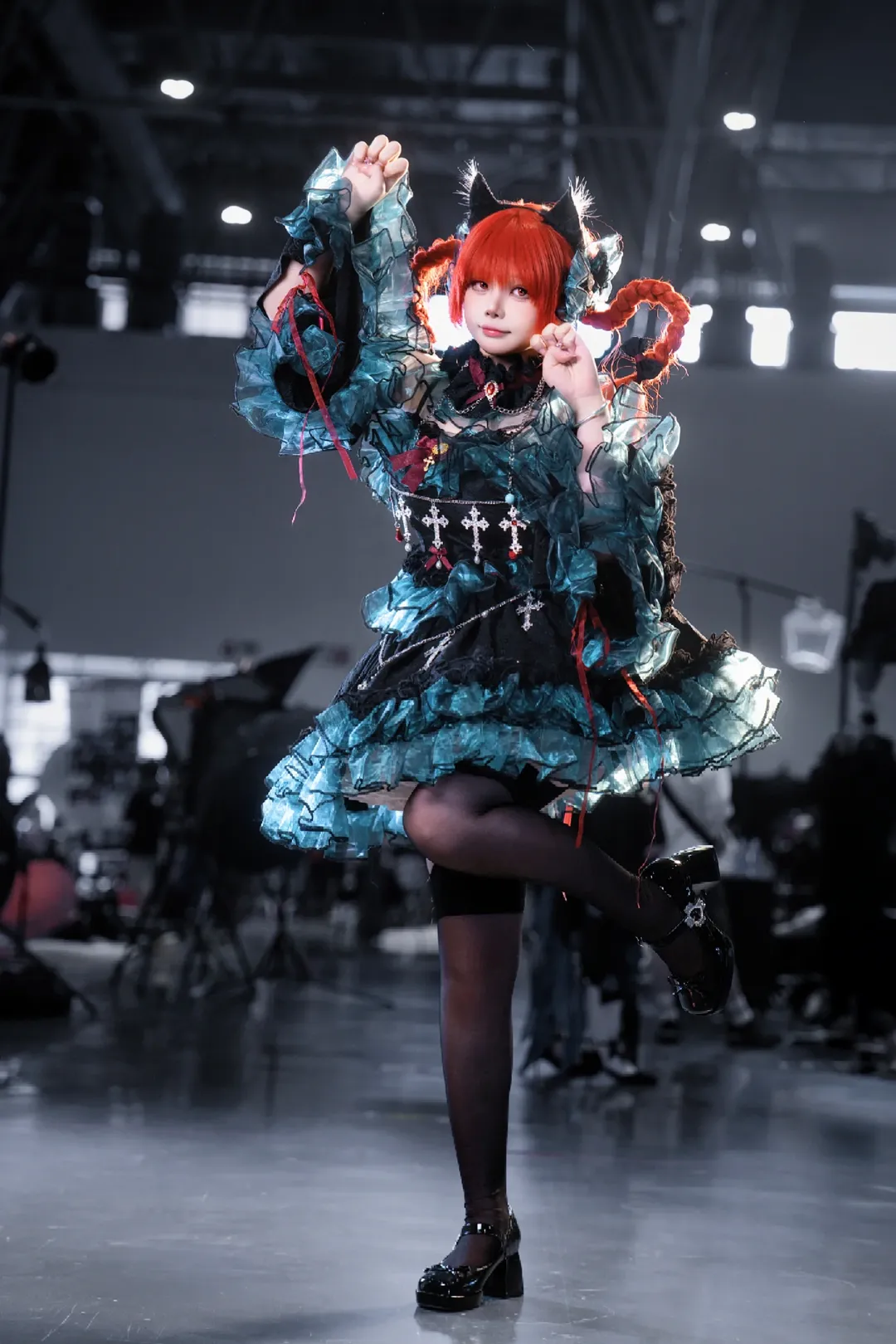 东方project, 漫展场照, 猫娘, 火焰猫燐cos, 哥特风cosplay