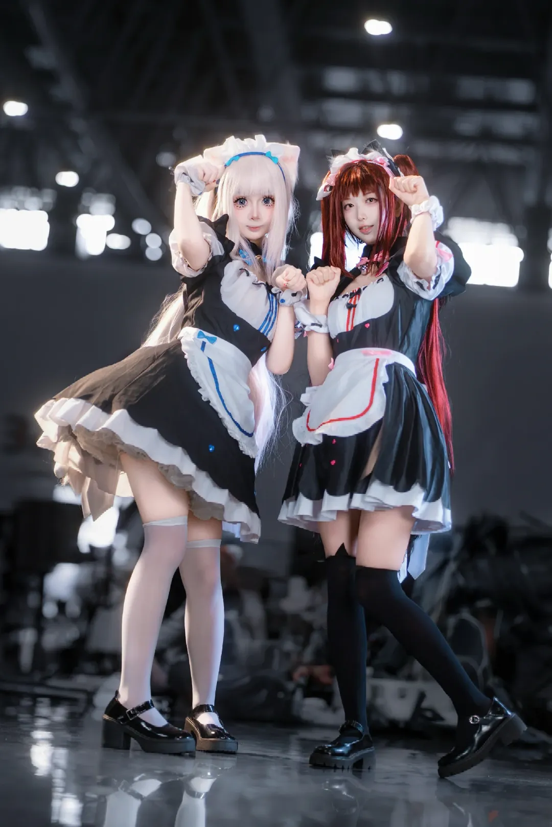 Convention photos, Duo cosplay, Maid outfit, Chocola cosplay, NEKOPARA