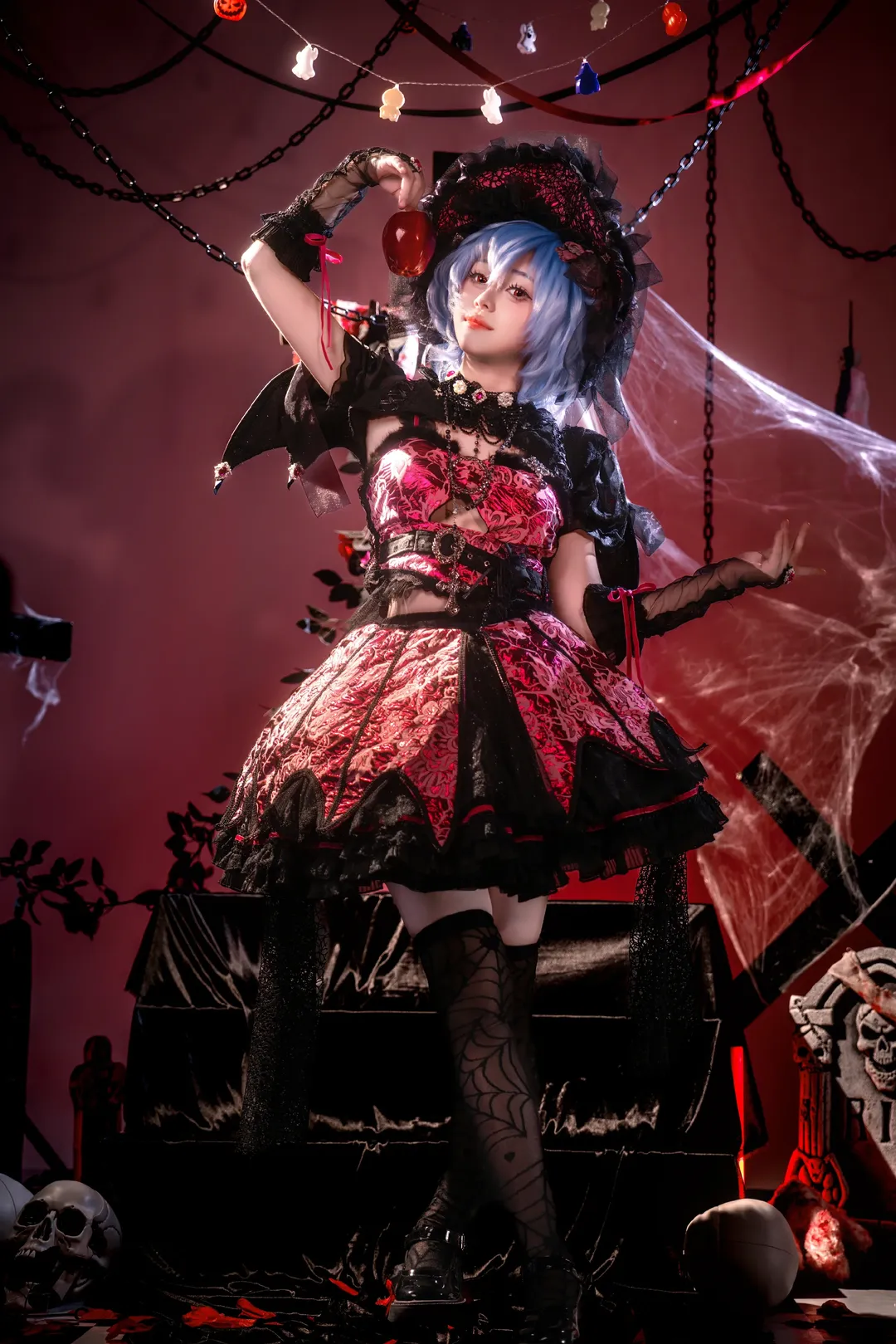 東方Project, レミリアコスプレ, 吸血鬼コスプレ, ダークゴシック風, ハロウィンコスプレ - 1枚目