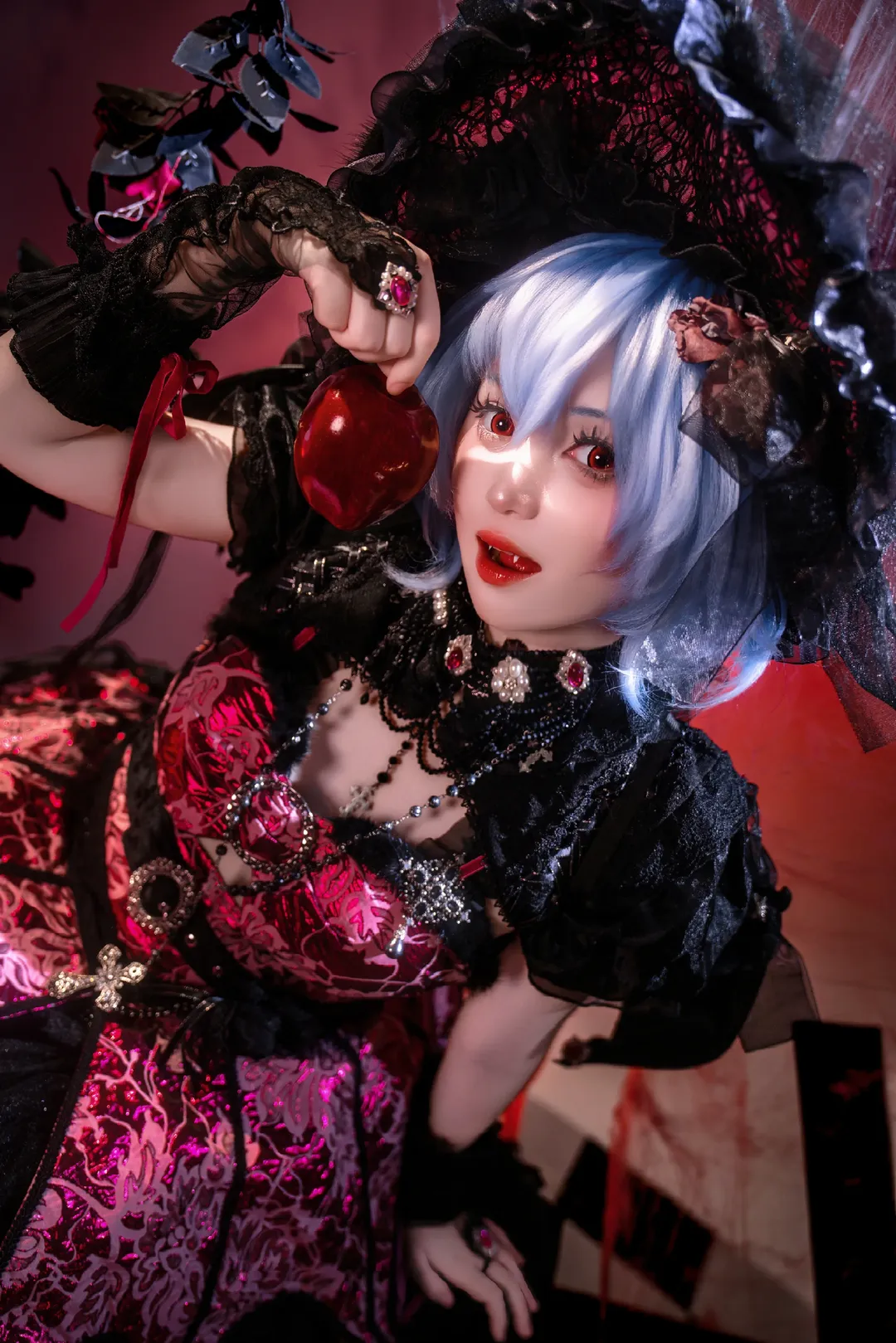 東方Project, レミリアコスプレ, 吸血鬼コスプレ, ダークゴシック風, ハロウィンコスプレ - 3枚目