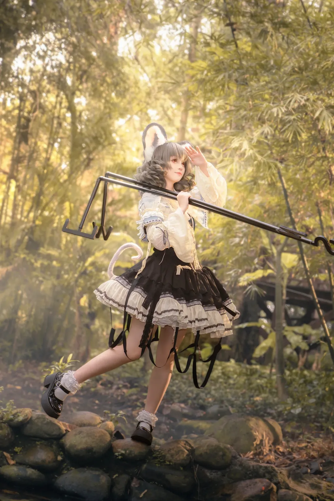 東方Project, ナズーリンコスプレ, コスプレ撮影, 二次元ファッション, 屋外ポートレート - 2枚目