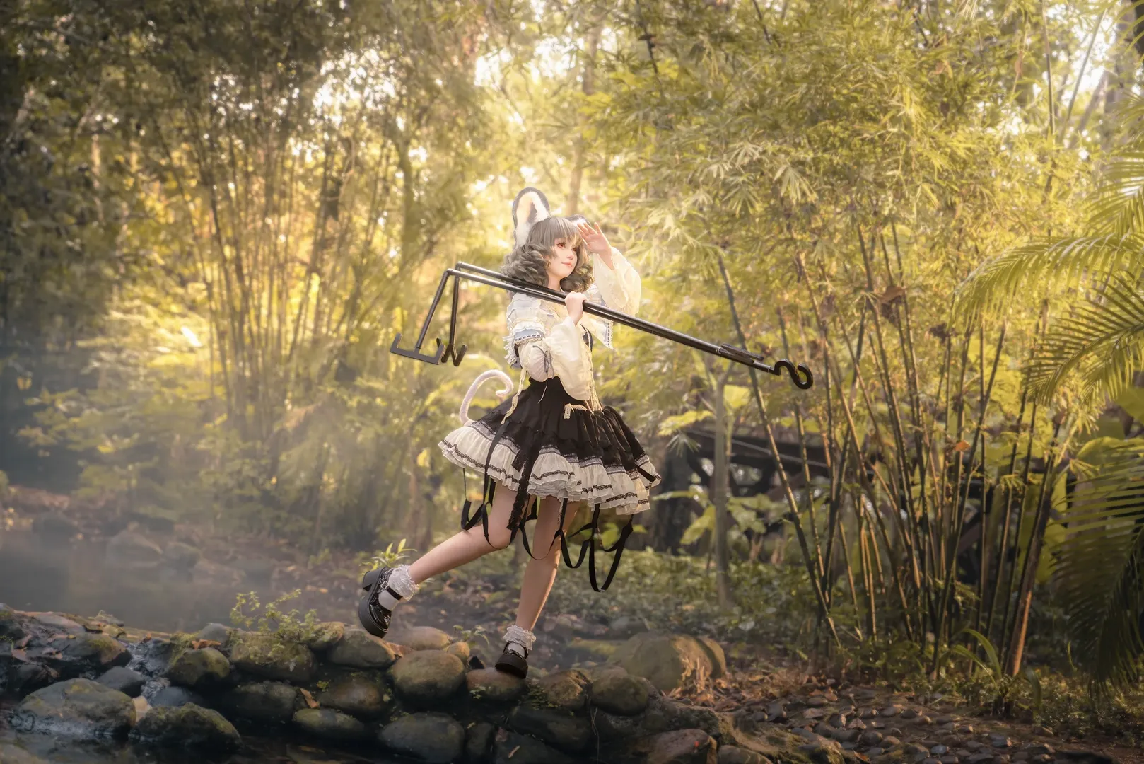 東方Project, ナズーリンコスプレ, コスプレ撮影, 二次元ファッション, 屋外ポートレート - 3枚目
