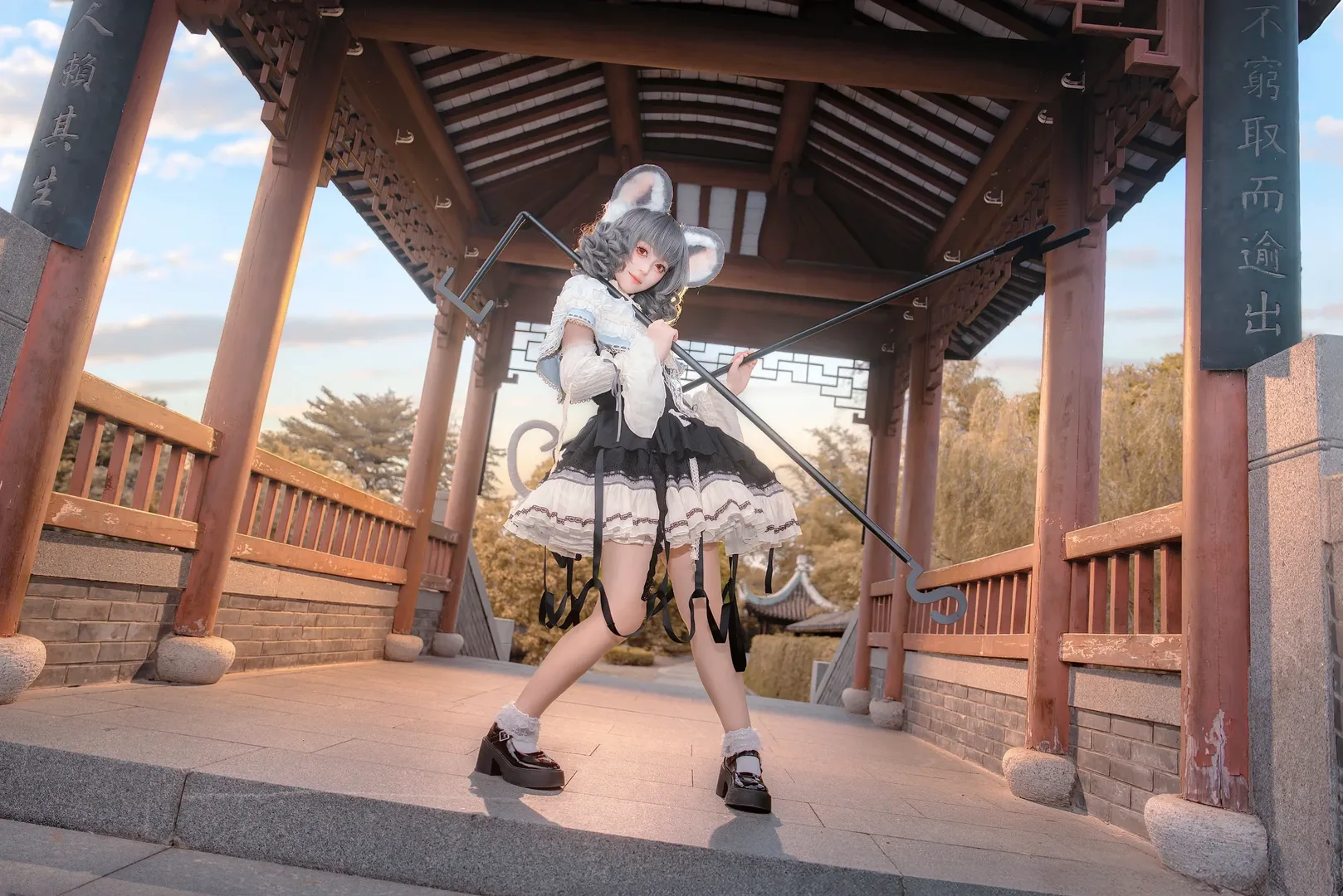 東方Project, ナズーリンコスプレ, コスプレ撮影, 二次元ファッション, 屋外ポートレート - 7枚目