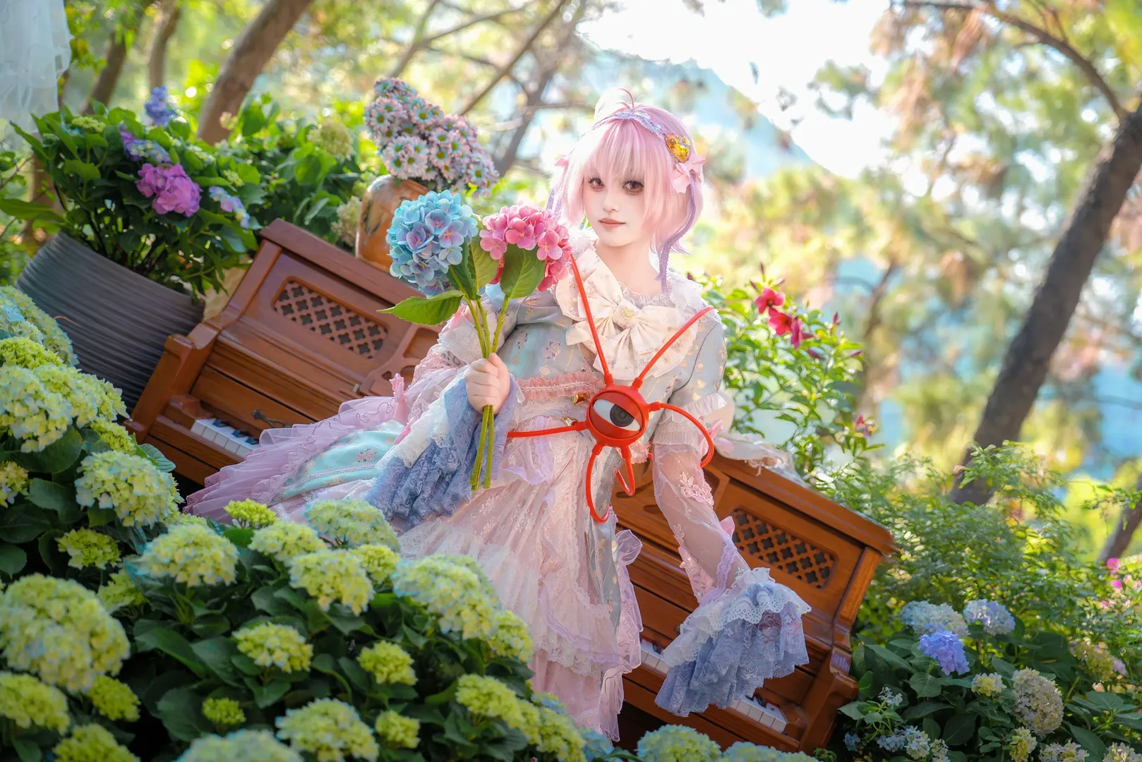 二次元少女, 东方Project, 古明地觉cos, 梦幻摄影, 花海人像 - 第2张