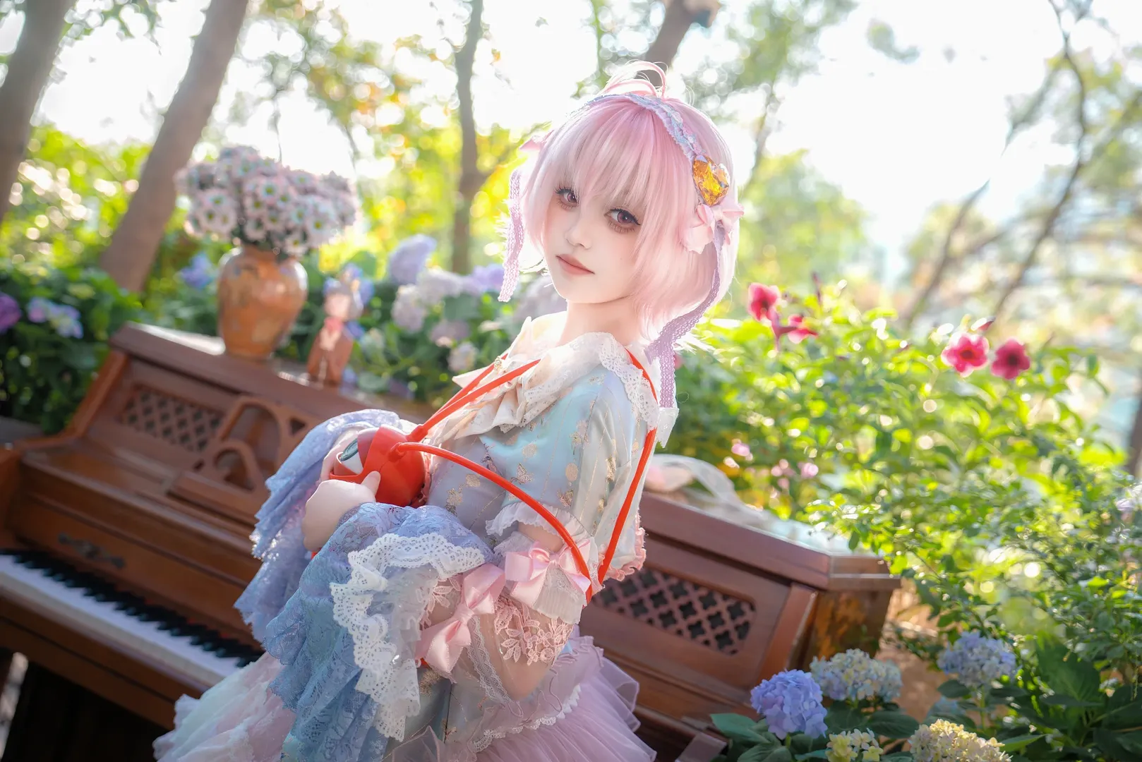 二次元少女, 东方Project, 古明地觉cos, 梦幻摄影, 花海人像 - 第3张