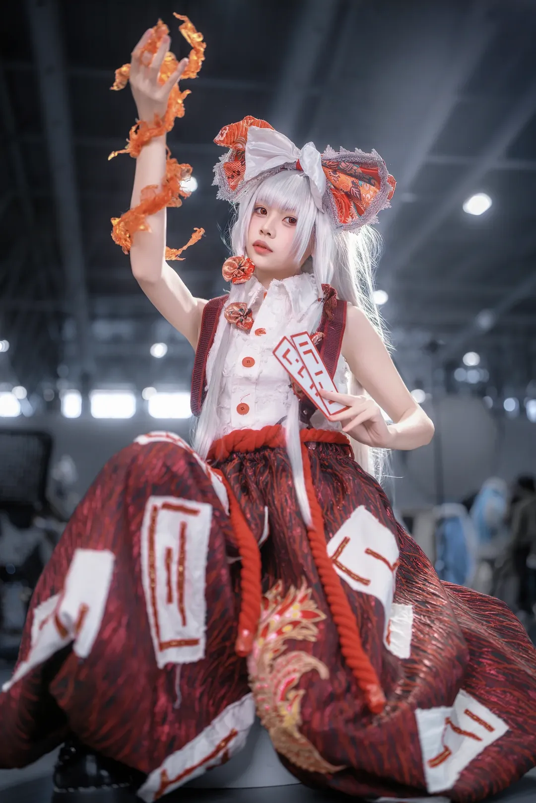 东方Project, 漫展场照, cosplay摄影, 二次元穿搭, 藤原妹红cos - 第4张