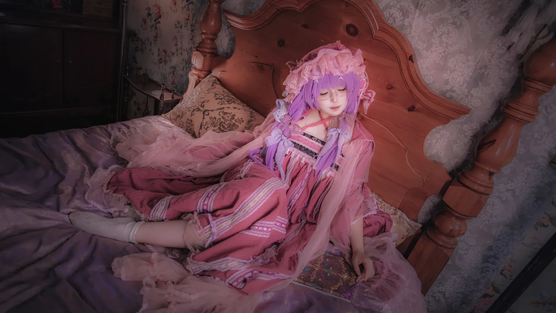 二次元攝影, 東方Project, 帕秋莉cos, cosplay正片, 姆Q