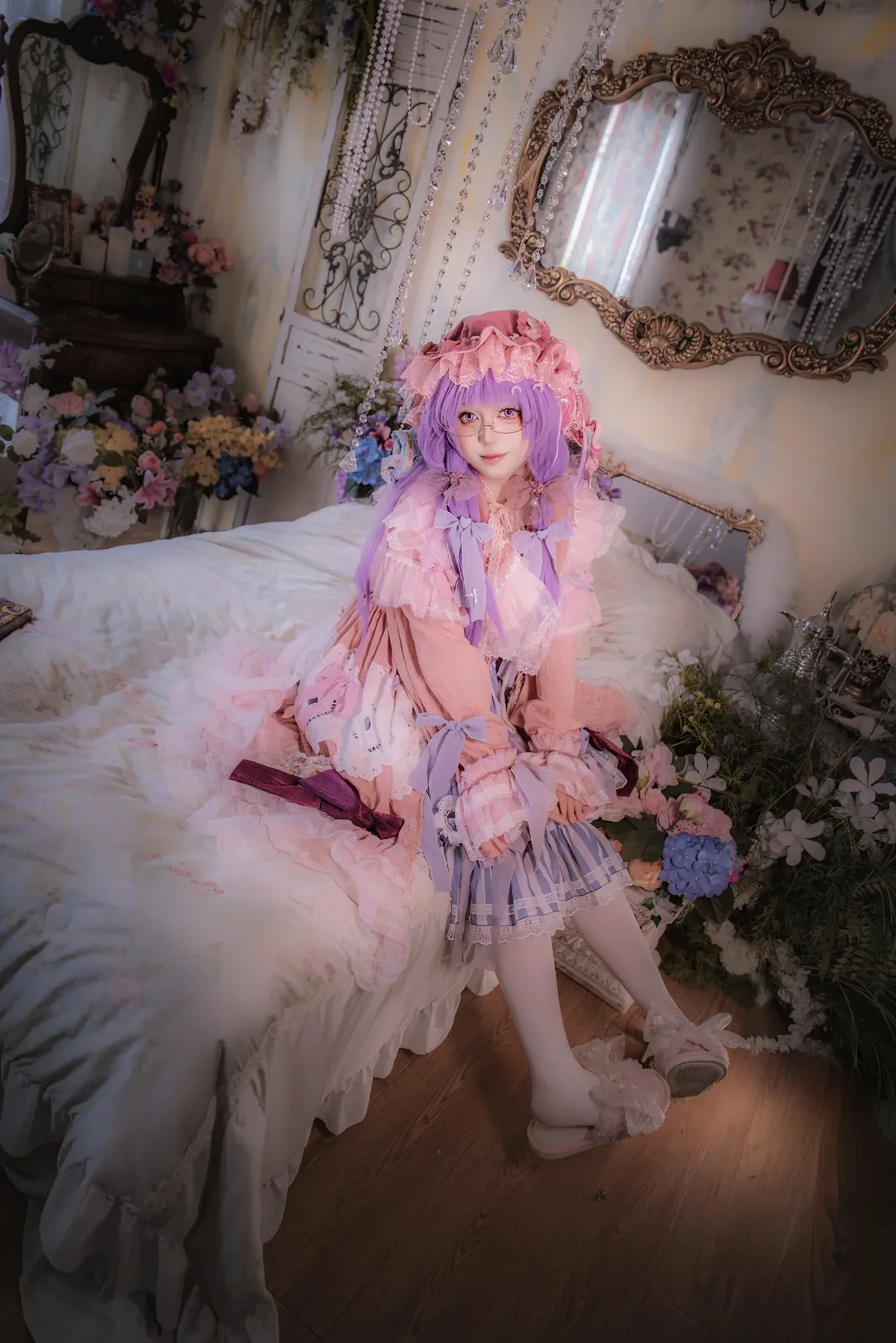 东方Project, 帕秋莉cos, 二次元cos, 洛丽塔写真, 梦幻场景摄影