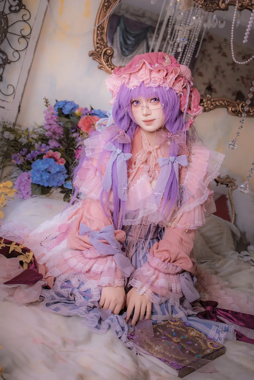 東方Project, パチュリー コスプレ, 二次元コスプレ, ロリータ写真, 幻想的なシーンの撮影 - 7枚目