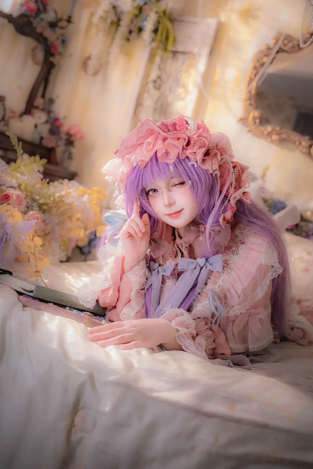 東方Project, パチュリー コスプレ, 二次元コスプレ, ロリータ写真, 幻想的なシーンの撮影 - 9枚目