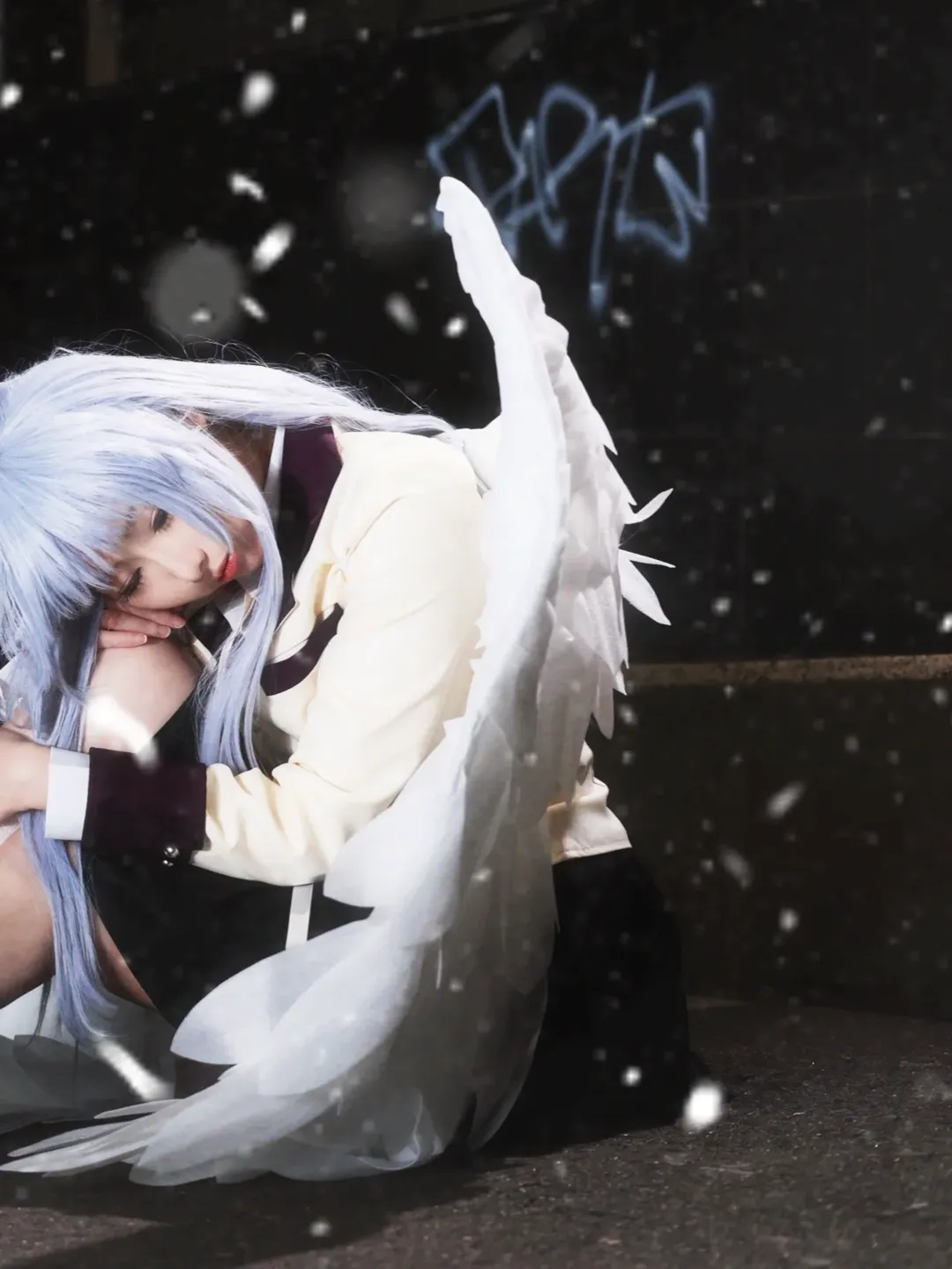 天使翅膀, 立华奏cos, 悉尼约拍, Angel Beats!, 雪夜cos - 第2张