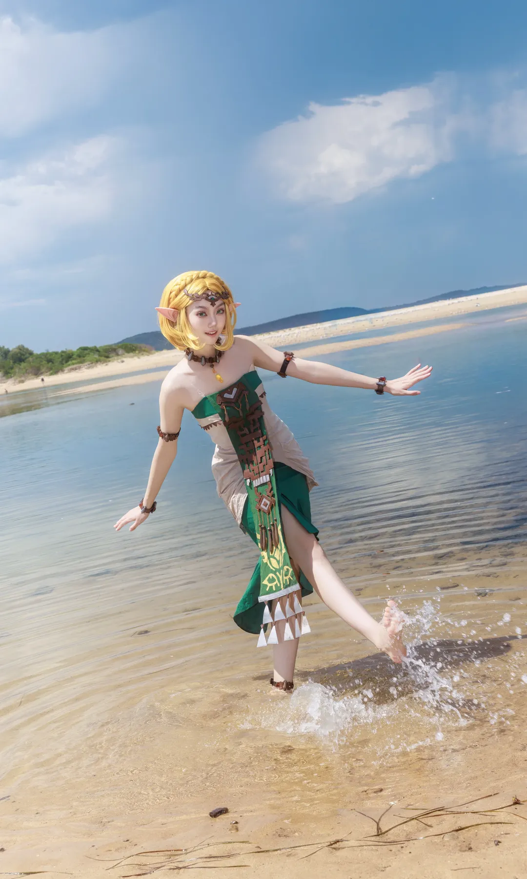 Cosplay摄影, 户外cosplay, 塞尔达cos, 塞尔达传说王国之泪, 海边人像摄影