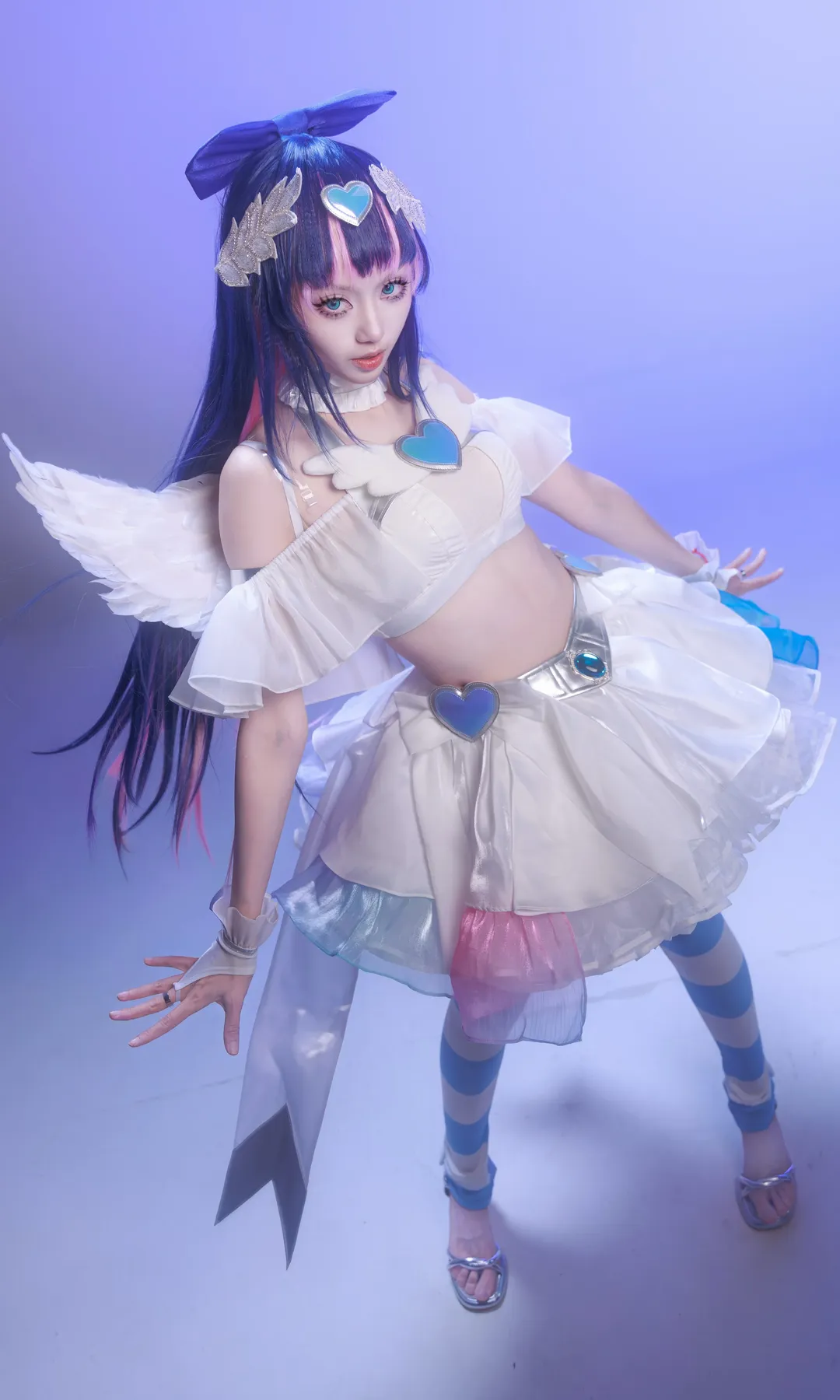二次元cosplay, 丝袜穿搭, 吊带袜天使, 天使装扮, Stocking cos - 第2张