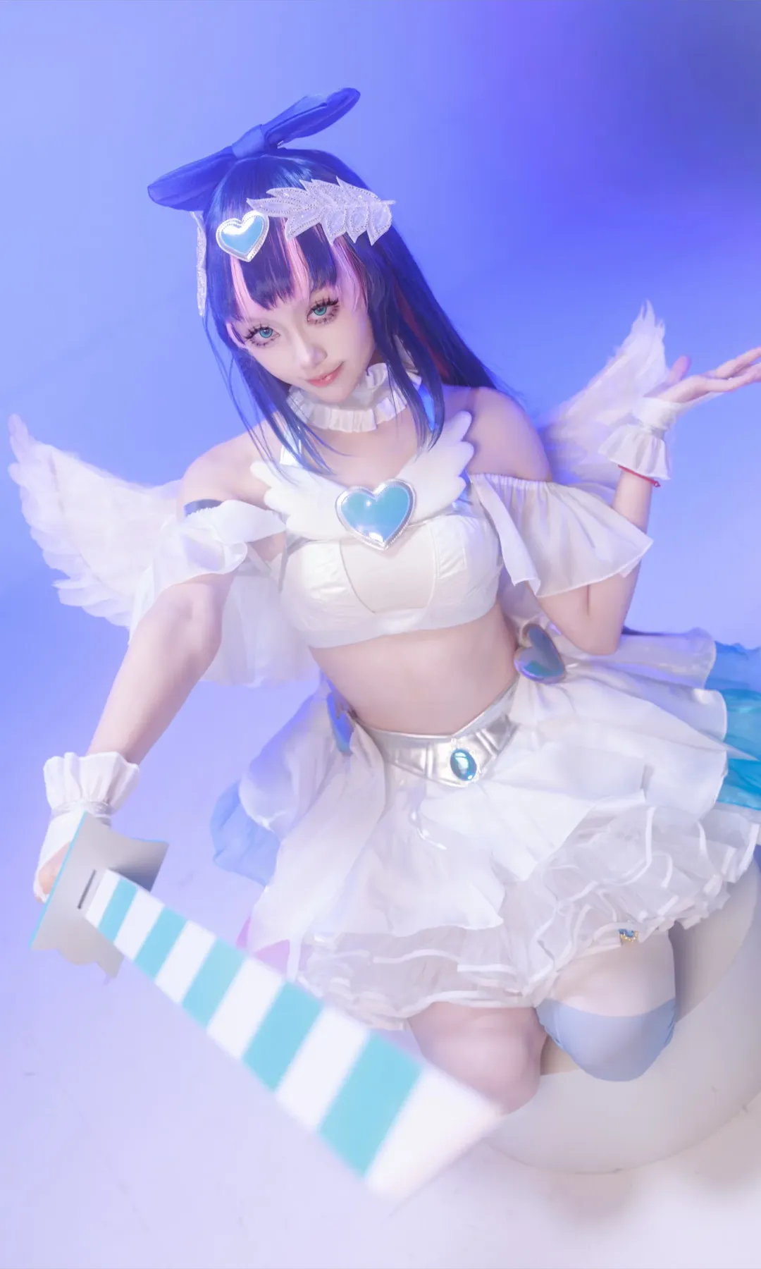 二次元cosplay, 丝袜穿搭, 吊带袜天使, 天使装扮, Stocking cos - 第4张