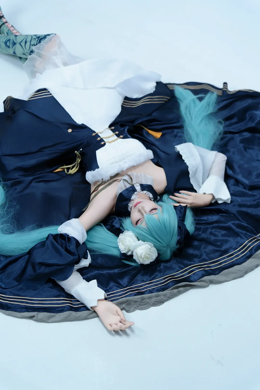 初音未来cos, cos正片分享, 望月礼服, 初音未来同人, Miku - 第2张