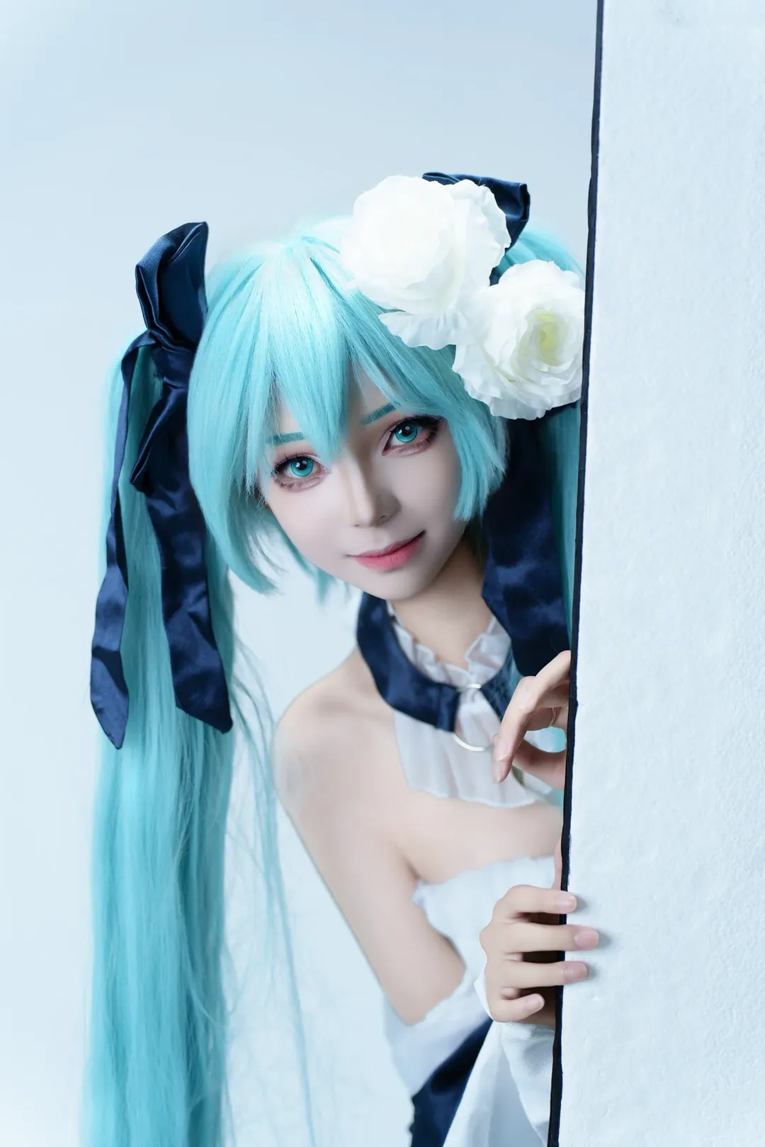 初音未来cos, cos正片分享, 望月礼服, 初音未来同人, Miku - 第4张