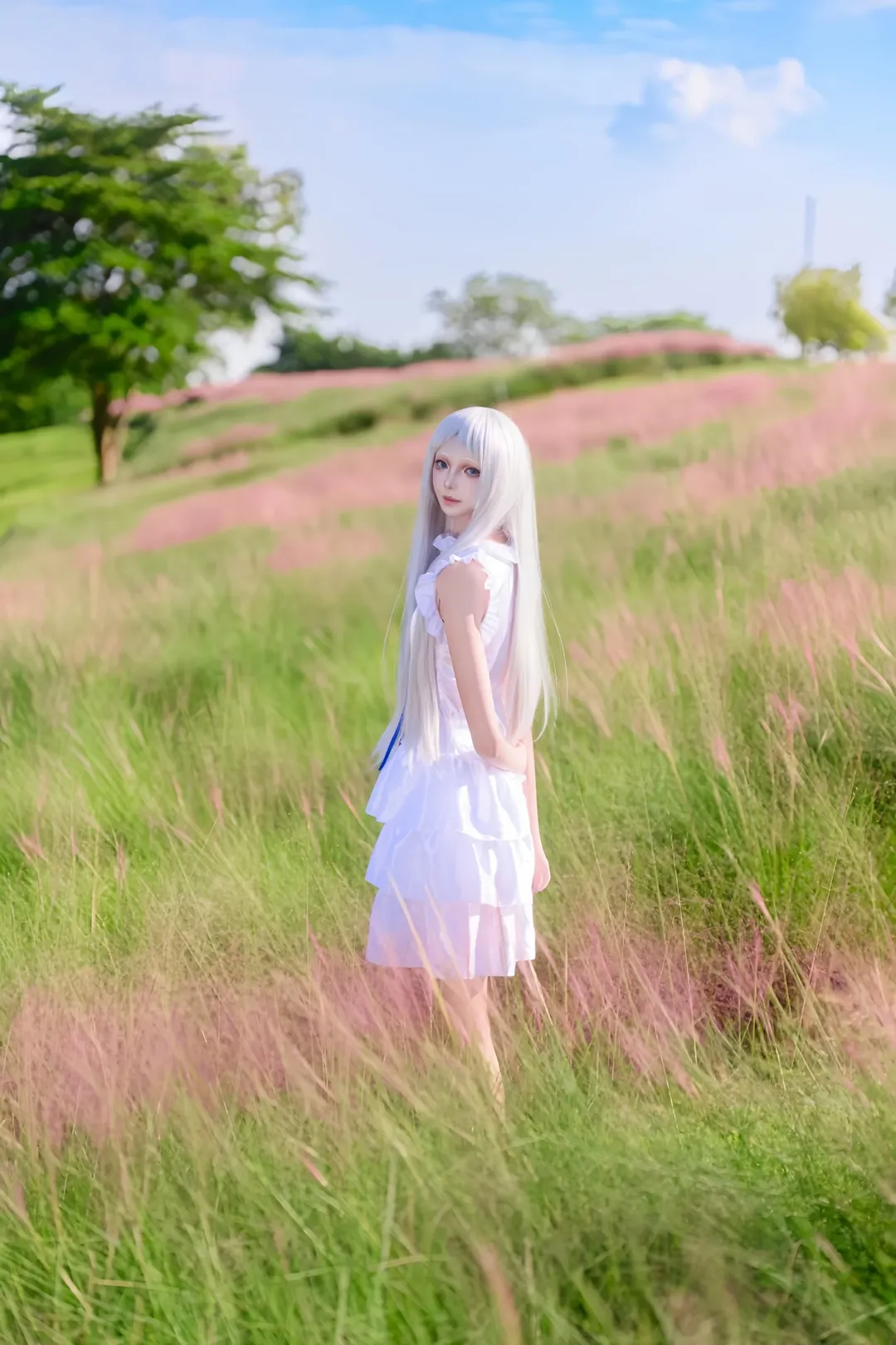 二次元摄影, cosplay正片, 面码cos, 未闻花名, 粉黛乱子草