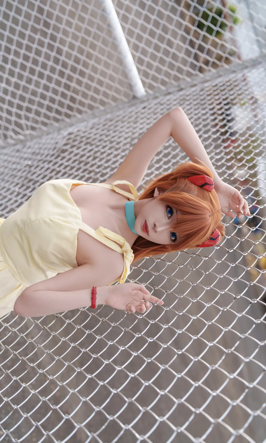 夏日穿搭, EVA, 明日香cos, 动漫cosplay, 海边写真