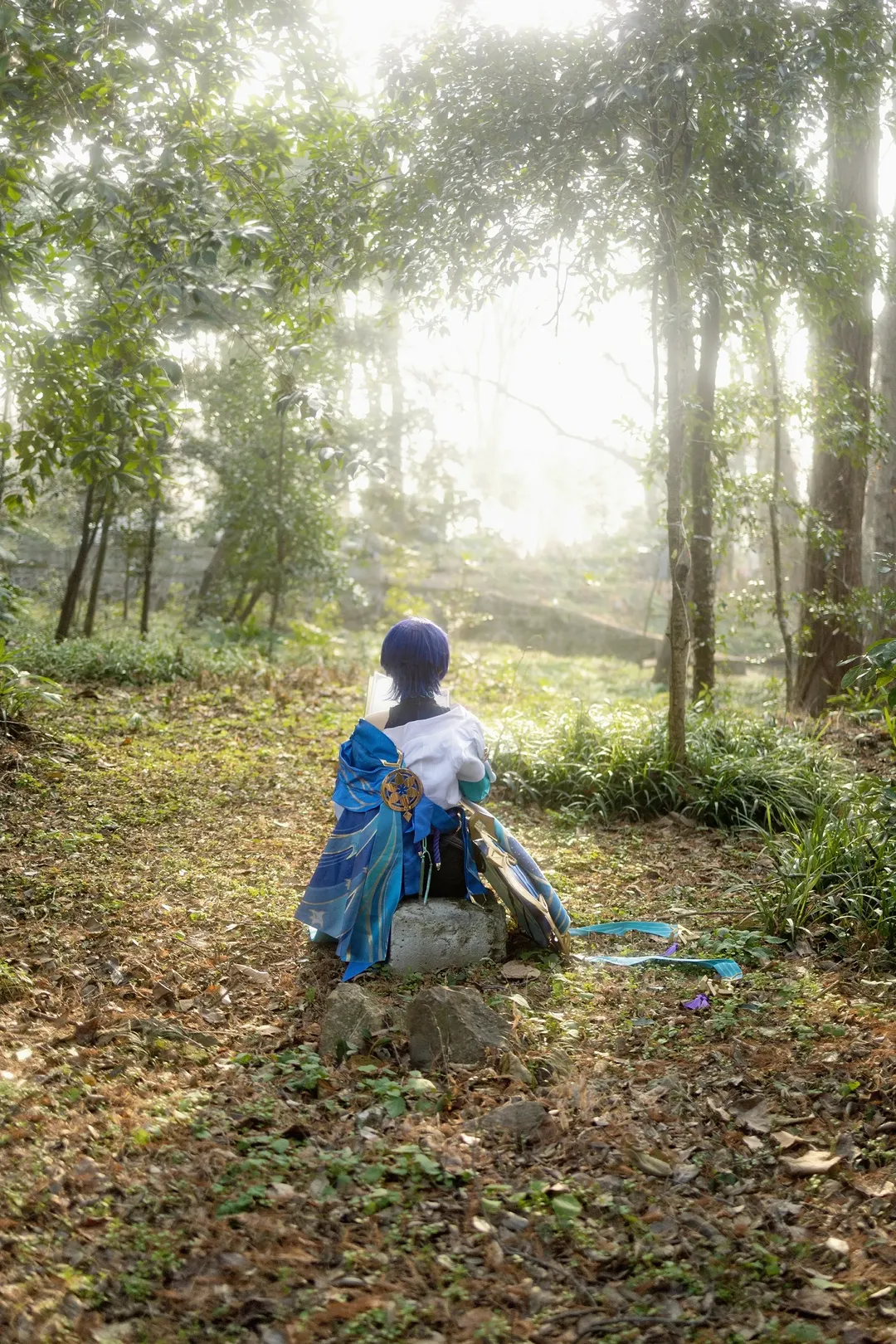 原神, 提瓦特工坊, 散兵cos, cosplay摄影, 森林外景