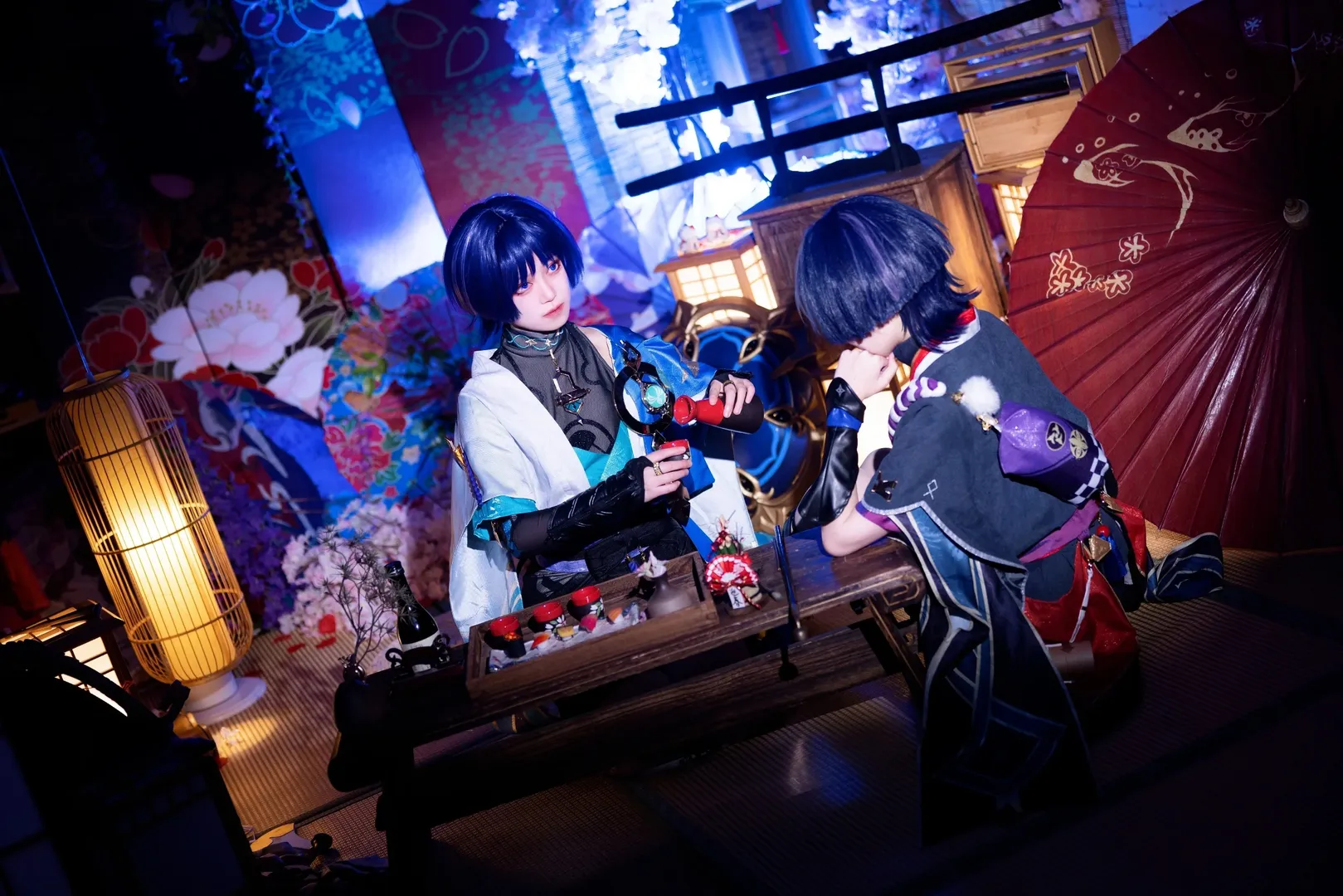 原神, 和風撮影, コスプレ撮影, スカラマシュ コスプレ, セルフカップリング - 2枚目
