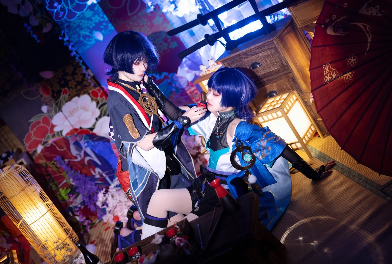 原神, 和风摄影, cosplay正片, 散兵cos, 水仙向