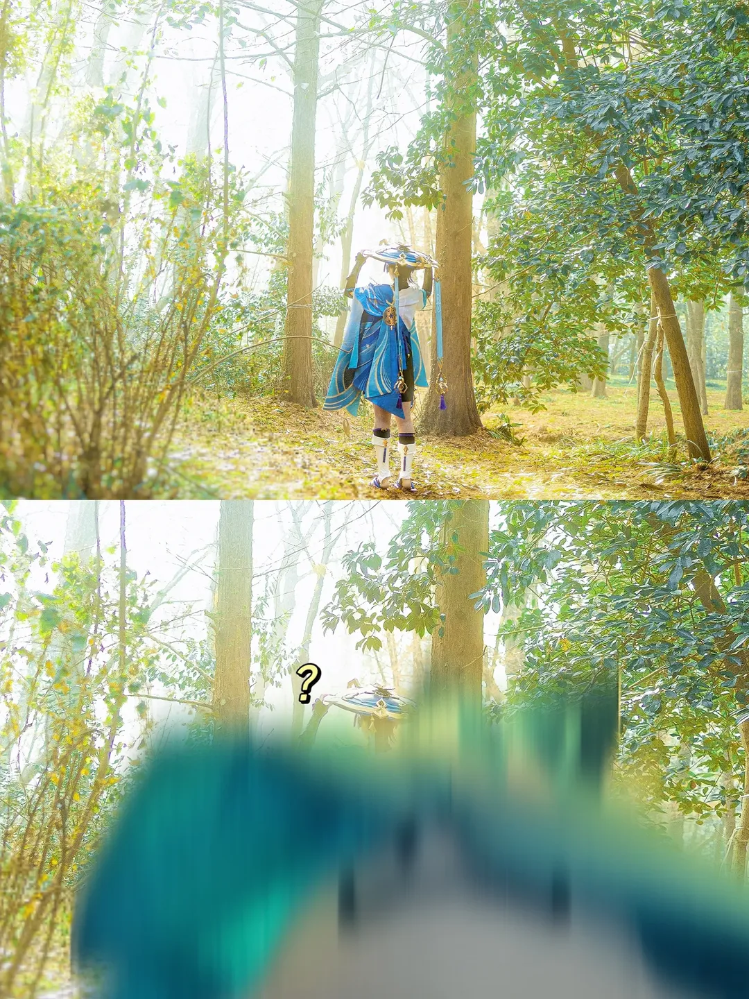 原神, 散兵cos, cosplay摄影, 林间外景, 流浪者cos - 第1张