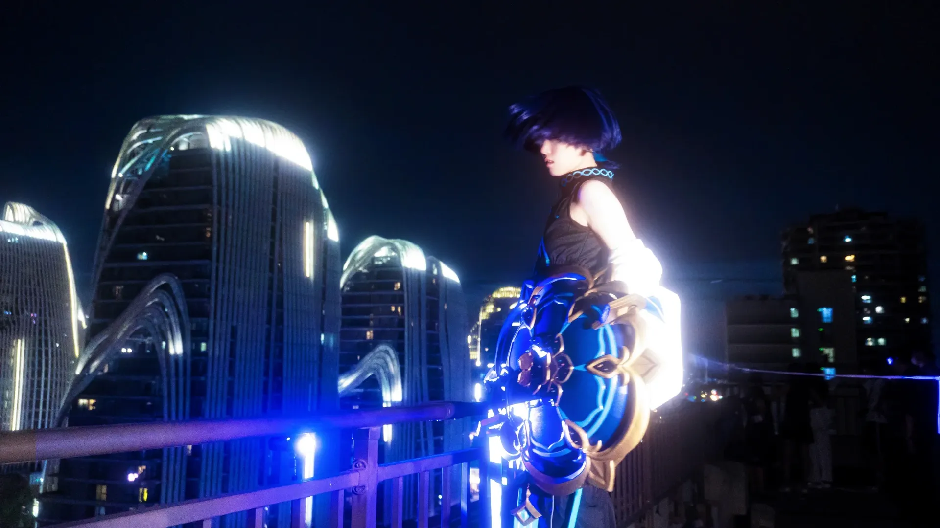 原神, 散兵cos, cosplay摄影, Coser日常, 夜景氛围 - 第3张