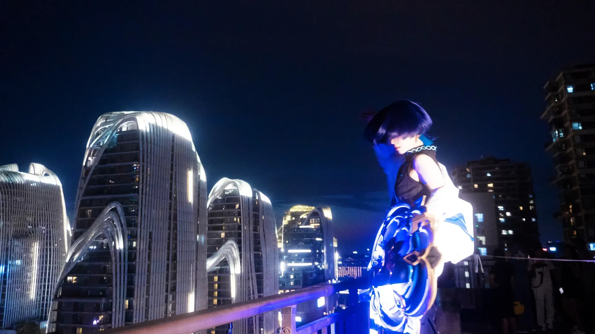 原神, 散兵cos, cosplay摄影, Coser日常, 夜景氛围 - 第4张