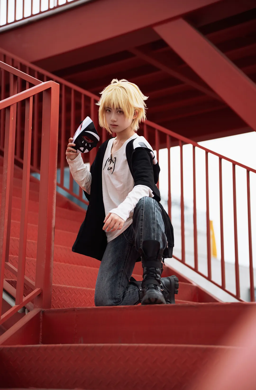 黑猫, cosplay正片, 金发假发, 鹿野修哉cos, 阳炎project - 第4张