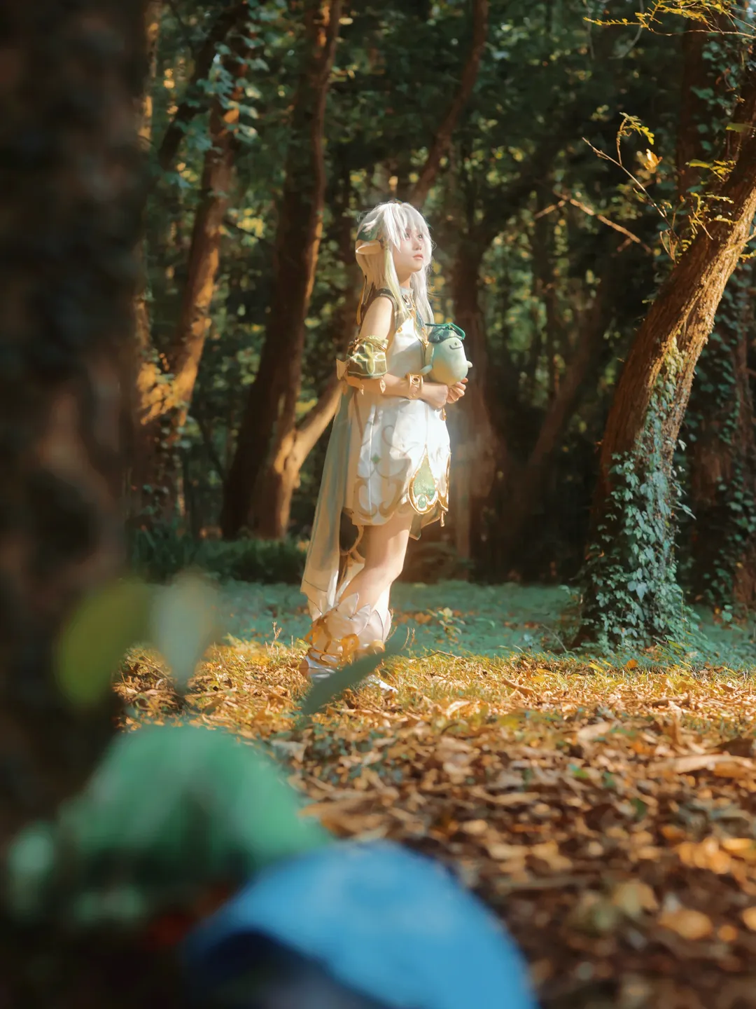 Genshin Impact, Nahida Cosplay, Cosplay photography, Anime-style photo set, Forest exterior