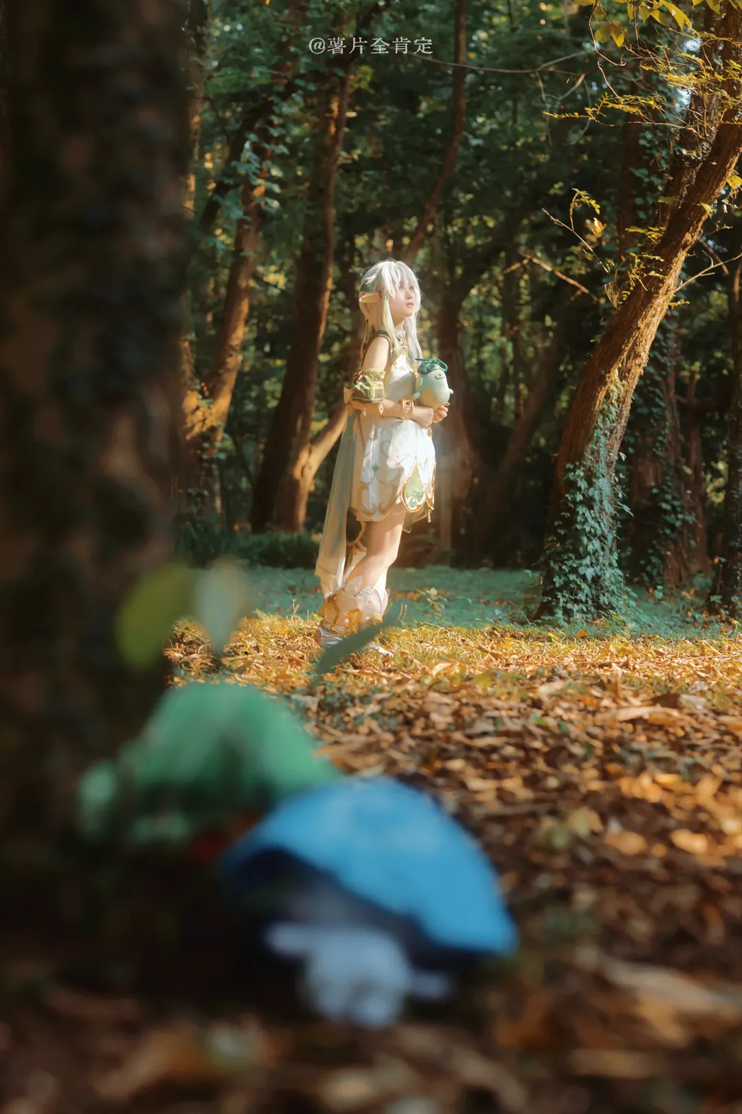 原神, ナヒーダ コスプレ, コスプレ撮影, アニメ風写真セット, 森の外景 - 2枚目