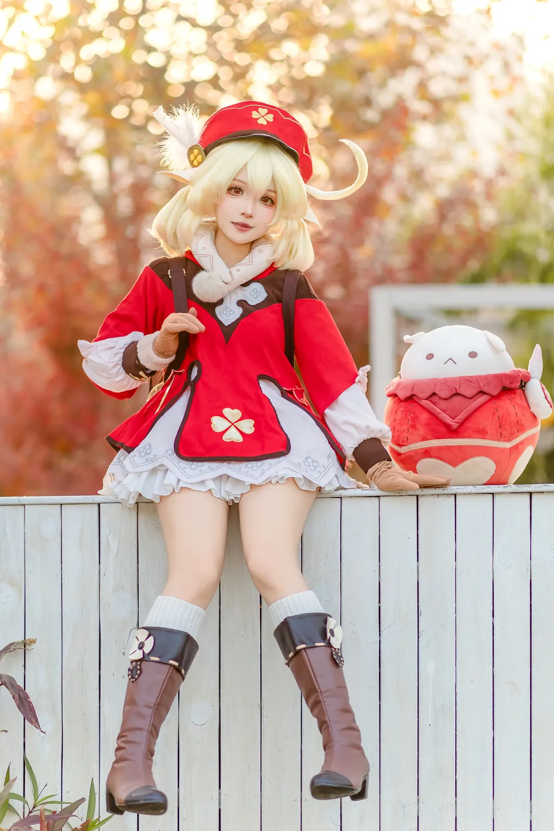 原神, 可莉cos, 二次元Cosplay, 户外cos, 秋日外景