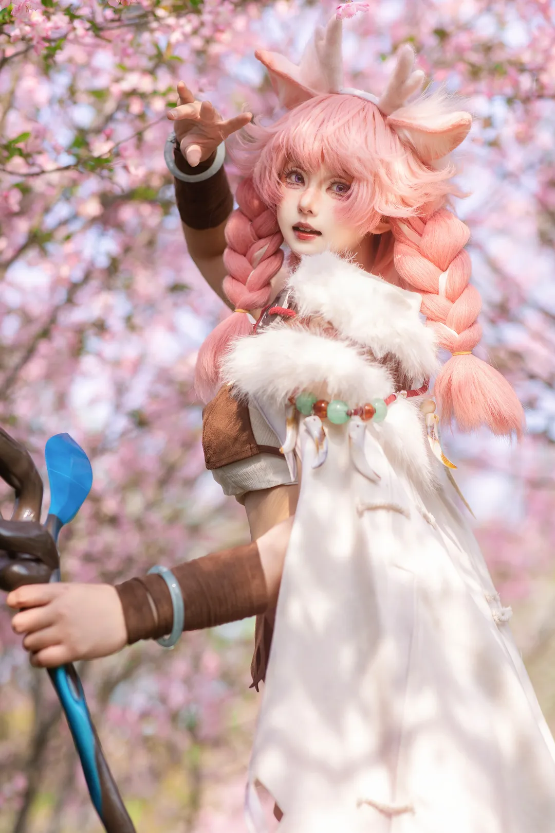 オナー・オブ・キングス, 屋外コスプレ, 瑶 コスプレ, 桜フォトグラフ, 鹿霊少女 - 2枚目