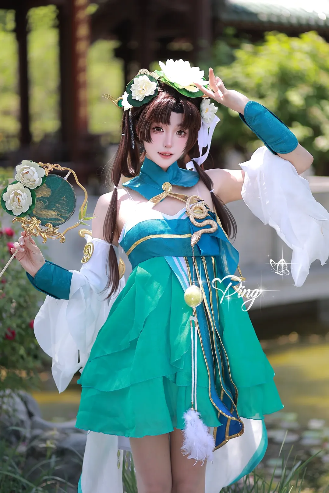王者荣耀, 古风cosplay, 户外拍摄, 小乔cos, 小乔青蛇cos
